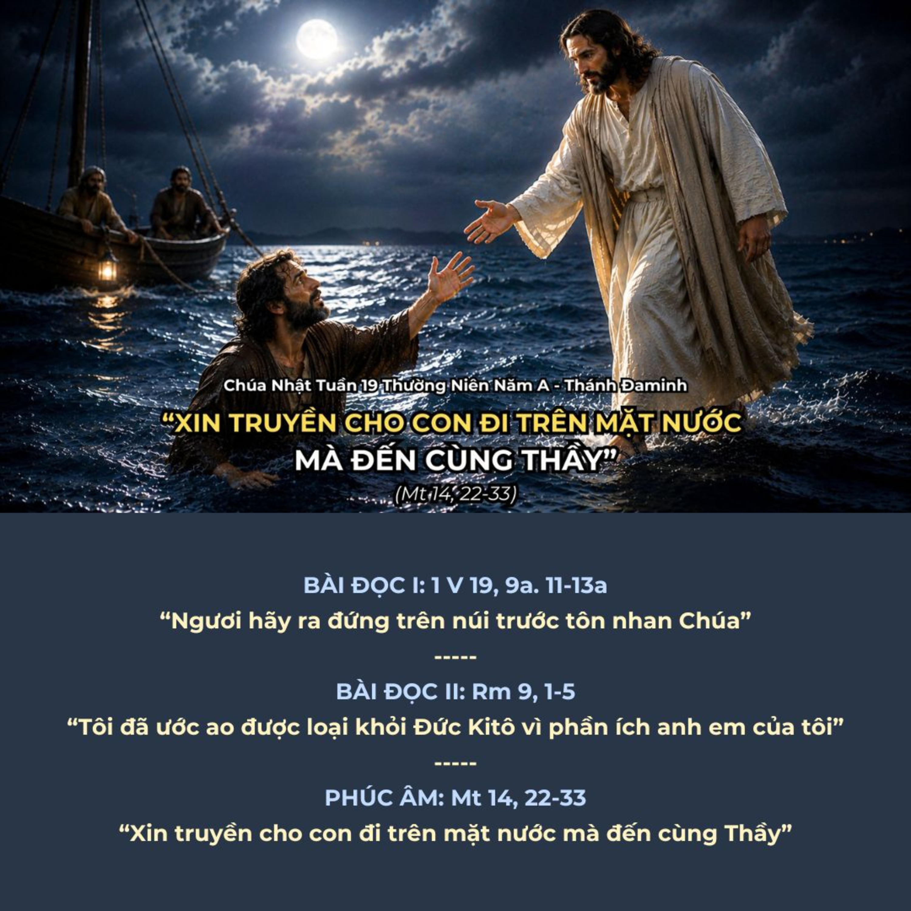 [09/08/2026] Lời Chúa Hôm Nay – Chúa Nhật Tuần 19 Thường Niên Năm A | Bài Đọc & Suy Niệm Lời Chúa episode artwork