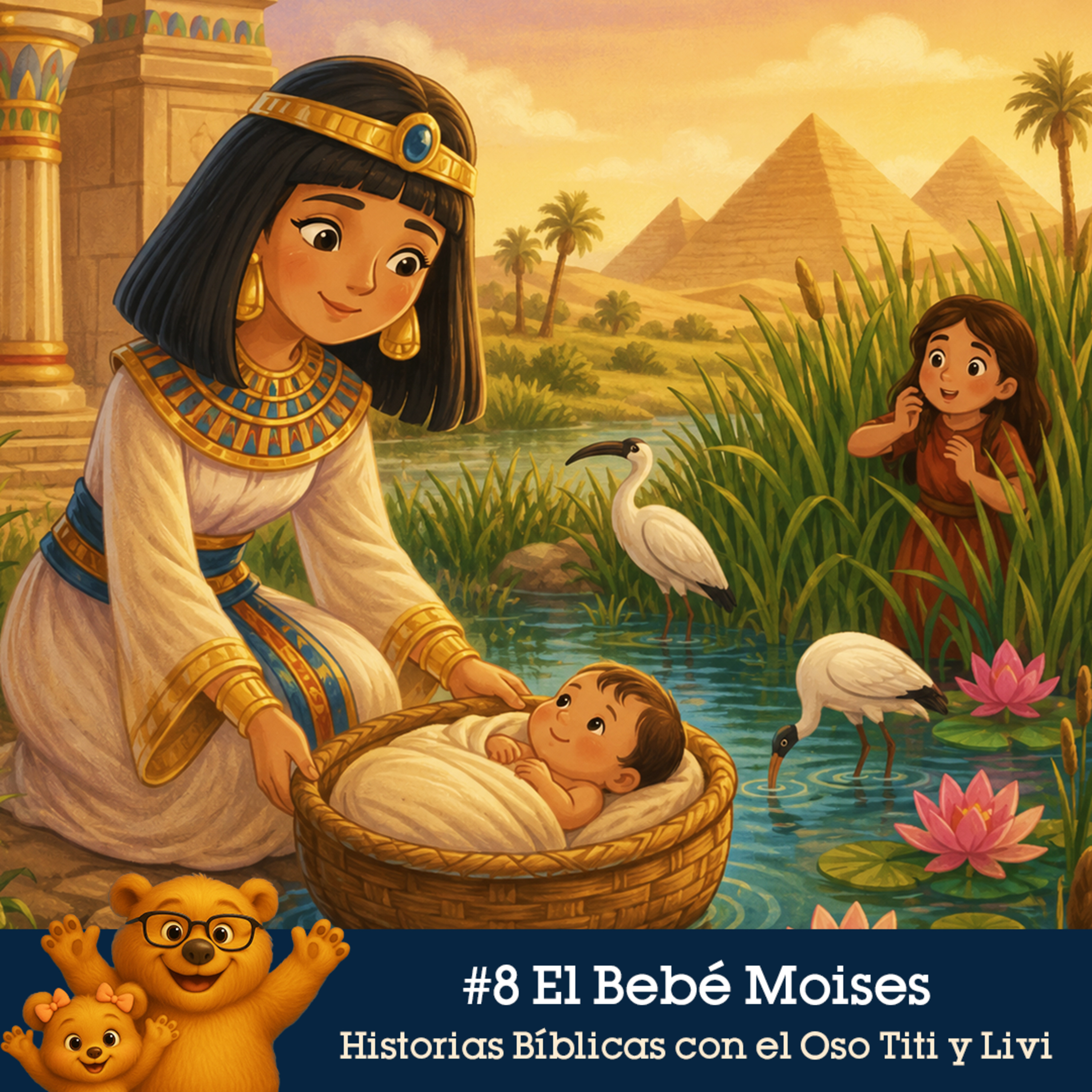 #8 El Bebé Moisés y la Princesa del Nilo: Una Historia Bíblica de Protección y Esperanza con el Oso Titi y Livi episode artwork