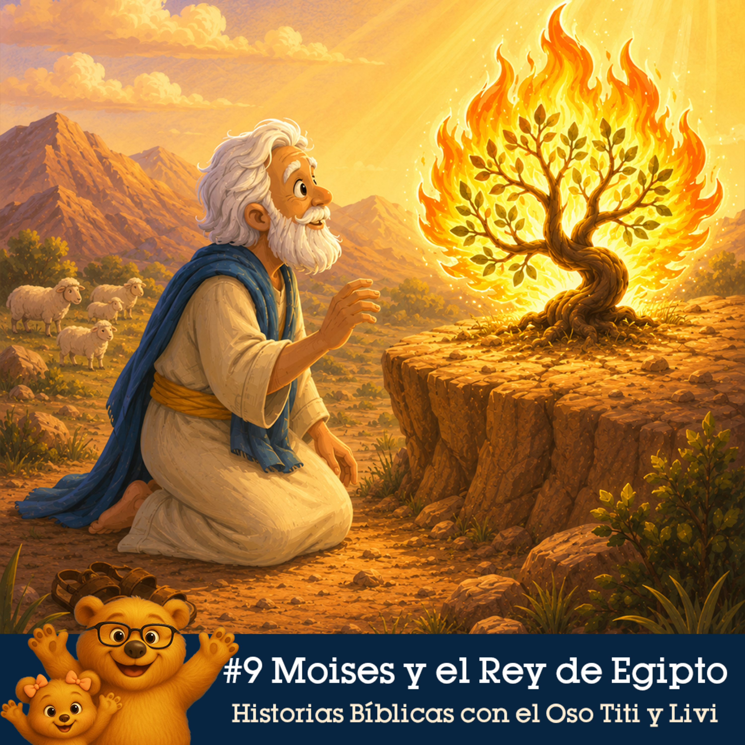 #9 Moisés y el Rey de Egipto: La Historia Bíblica de las Diez Plagas y la Libertad con el Oso Titi y Livi episode artwork
