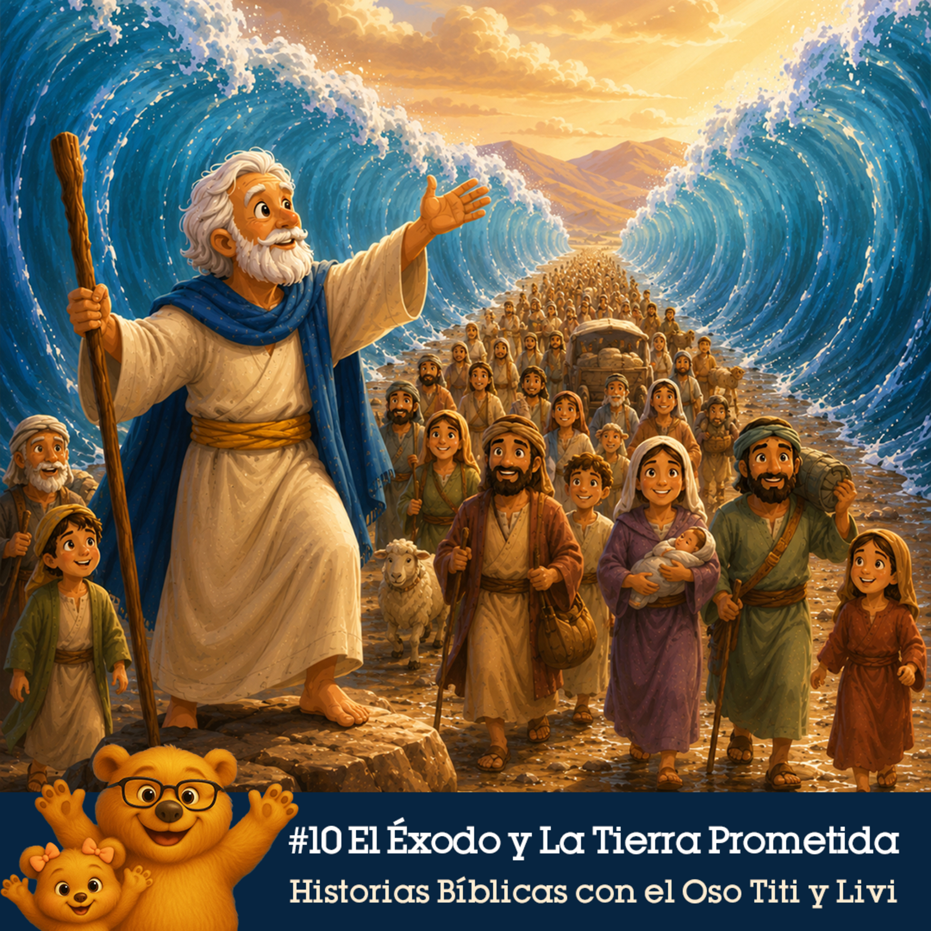 #10 El Éxodo y la Tierra Prometida: La Historia Bíblica del Mar Rojo y la Fidelidad de Dios con el Oso Titi y Livi episode artwork