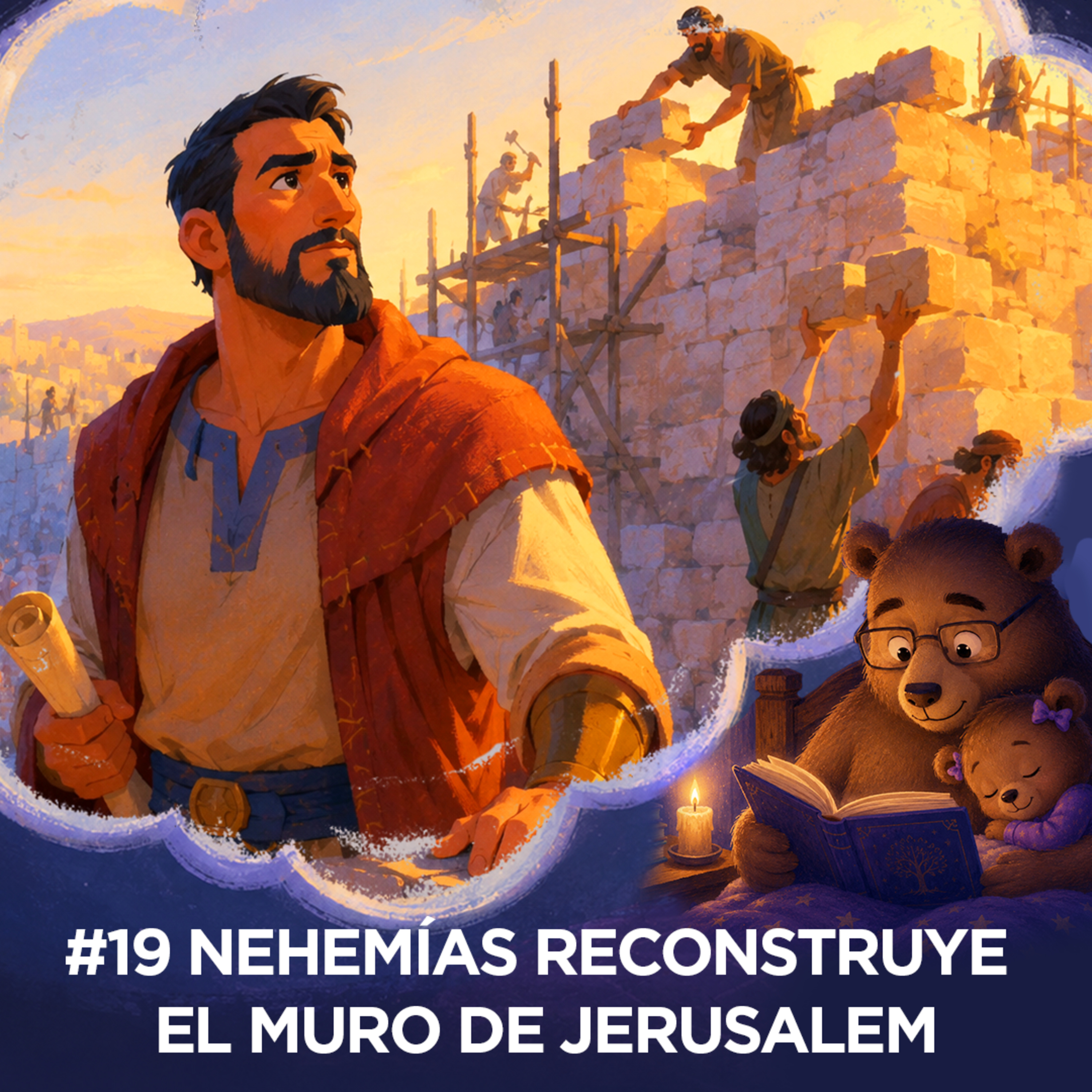 #19 Nehemías Reconstruye los Muros de Jerusalén: Una Historia Bíblica de Fe y Perseverancia con el Oso Titi y Vivi