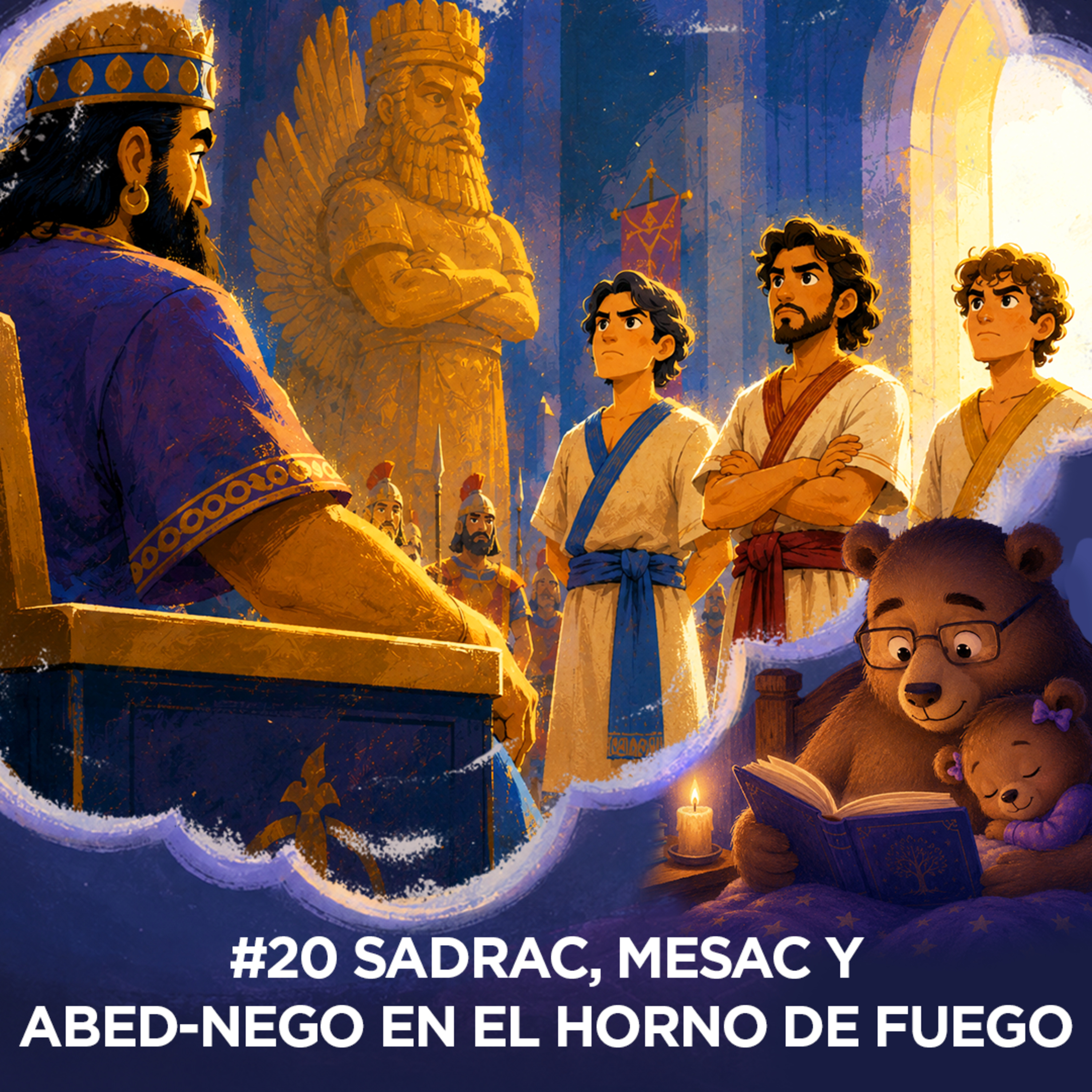 #20 Sadrac, Mesac y Abed-nego en el Horno de Fuego con el Oso Titi y Vivi