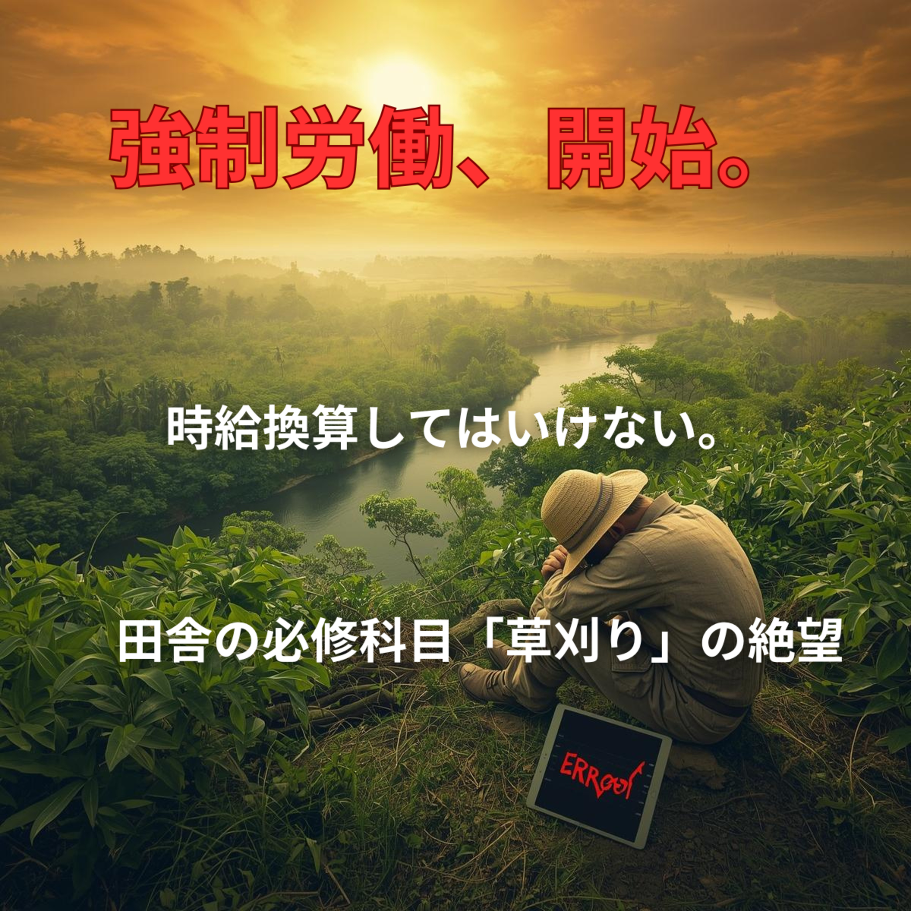 【第4回】草刈りという名の強制労働。時給換算して絶望した、ある日曜日の朝。 episode artwork