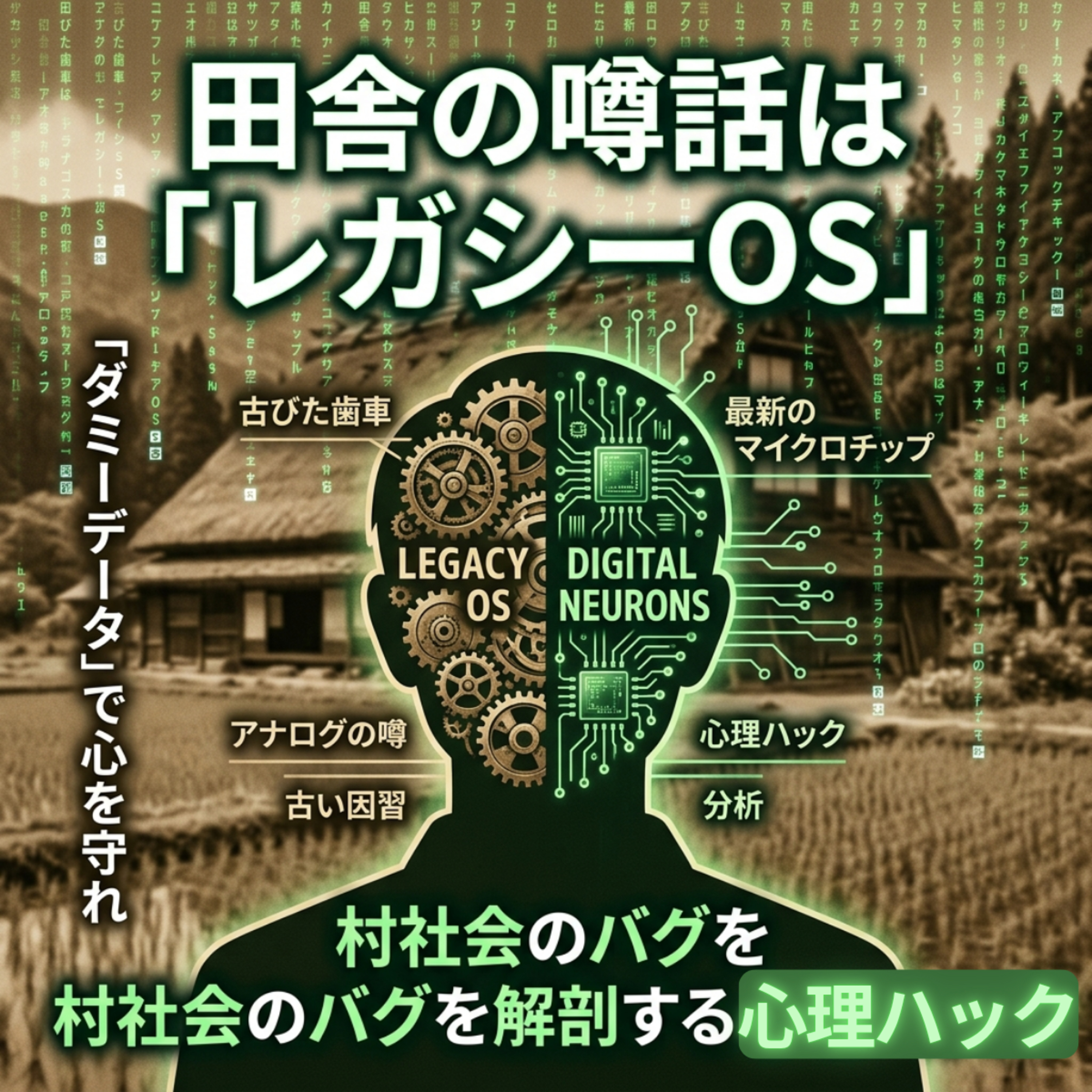 【第23回】田舎の噂好きは「レガシーOSの仕様」。元営業マンが暴く、村社会のバグと「ダミーデータ」で心を守るHSPの心理ハック。 episode artwork