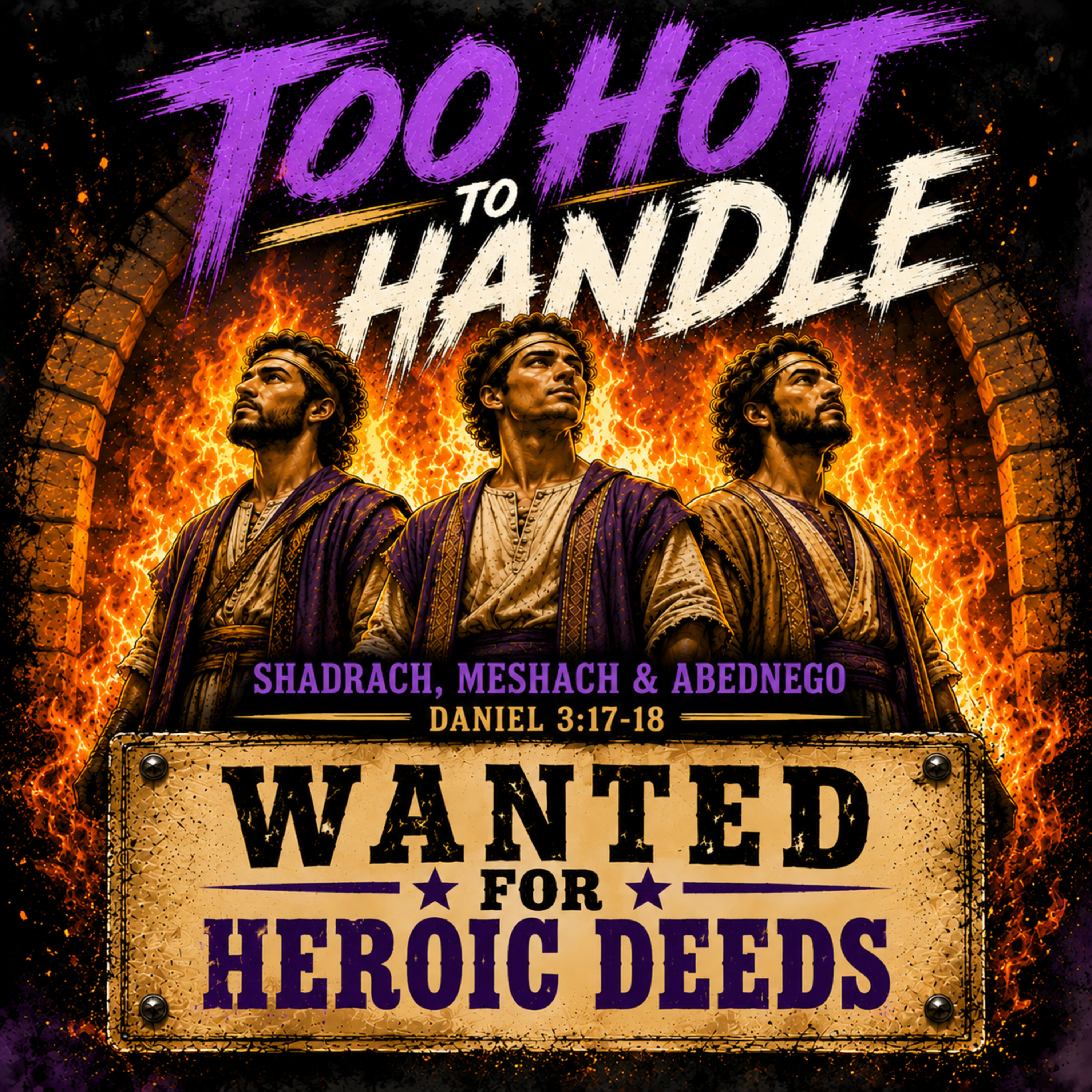 Wanted for Heroic Deeds: Shadrach, Meshach & Abednego — Too Hot to Handle episode artwork