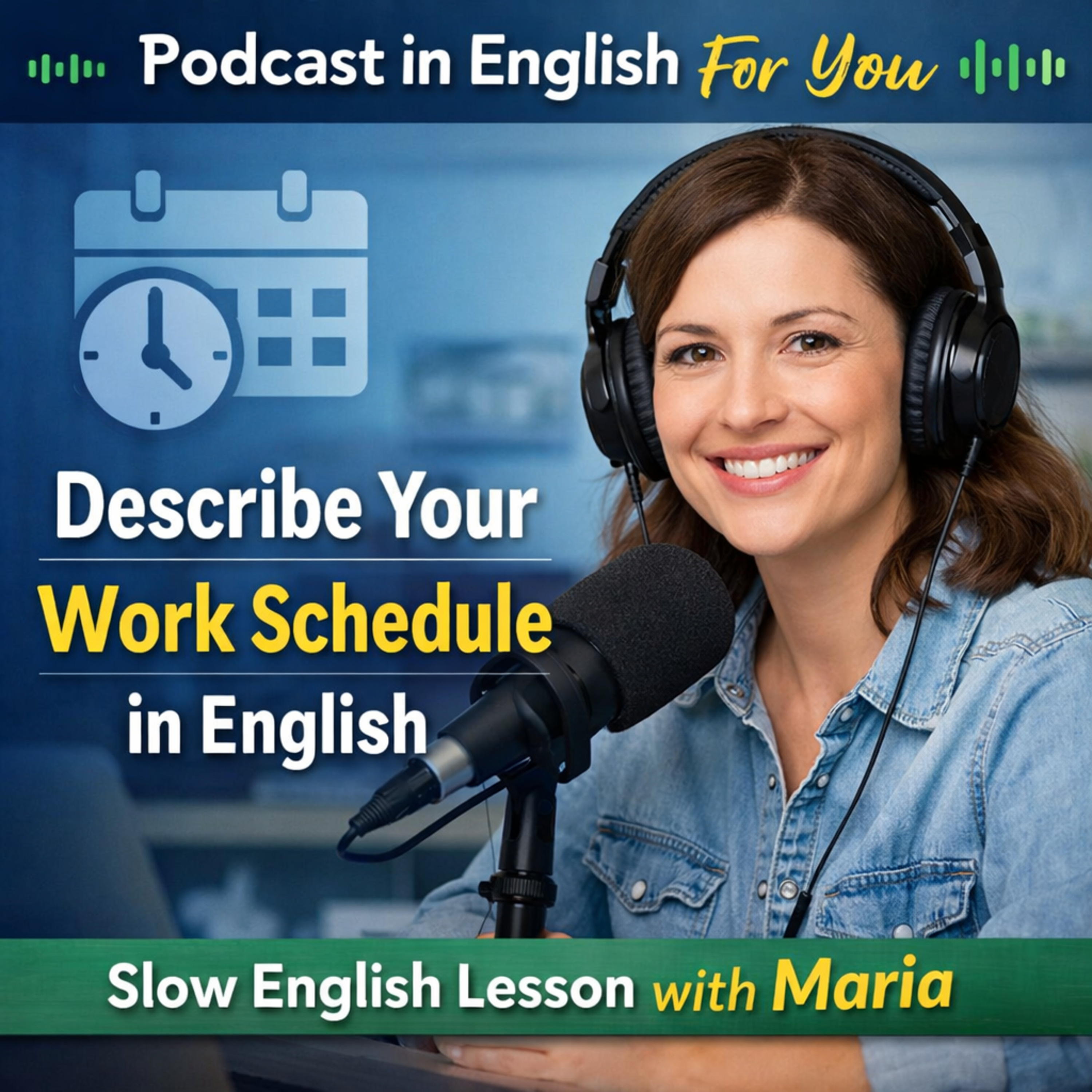 How to Describe Your Work Schedule in English | English for beginners | Learn english fast | Practice english dailySlow English with Maria