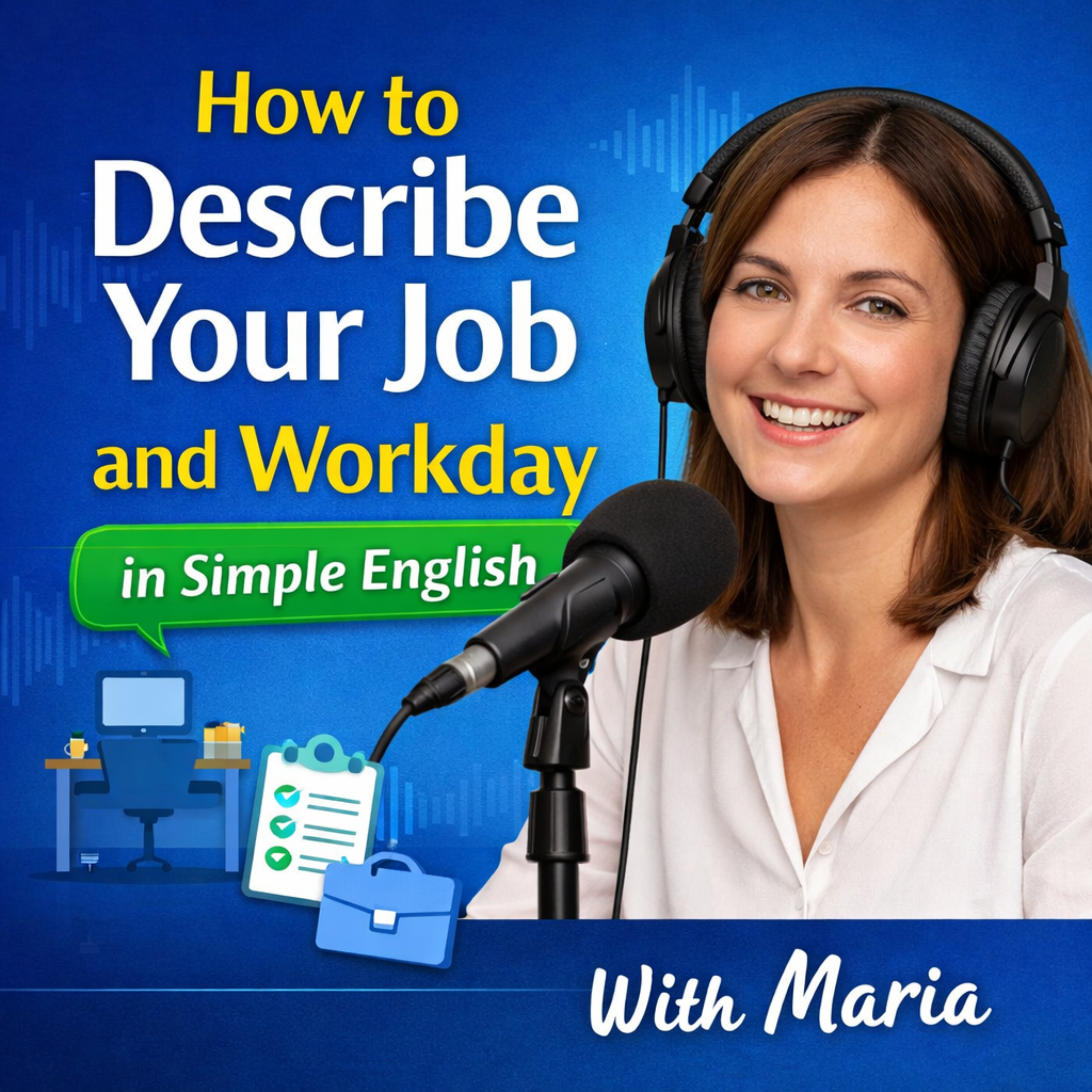 How to Describe Your Job and Workday in Simple English | English for beginners | Learn english fast | Practice english dailySlow English with Maria