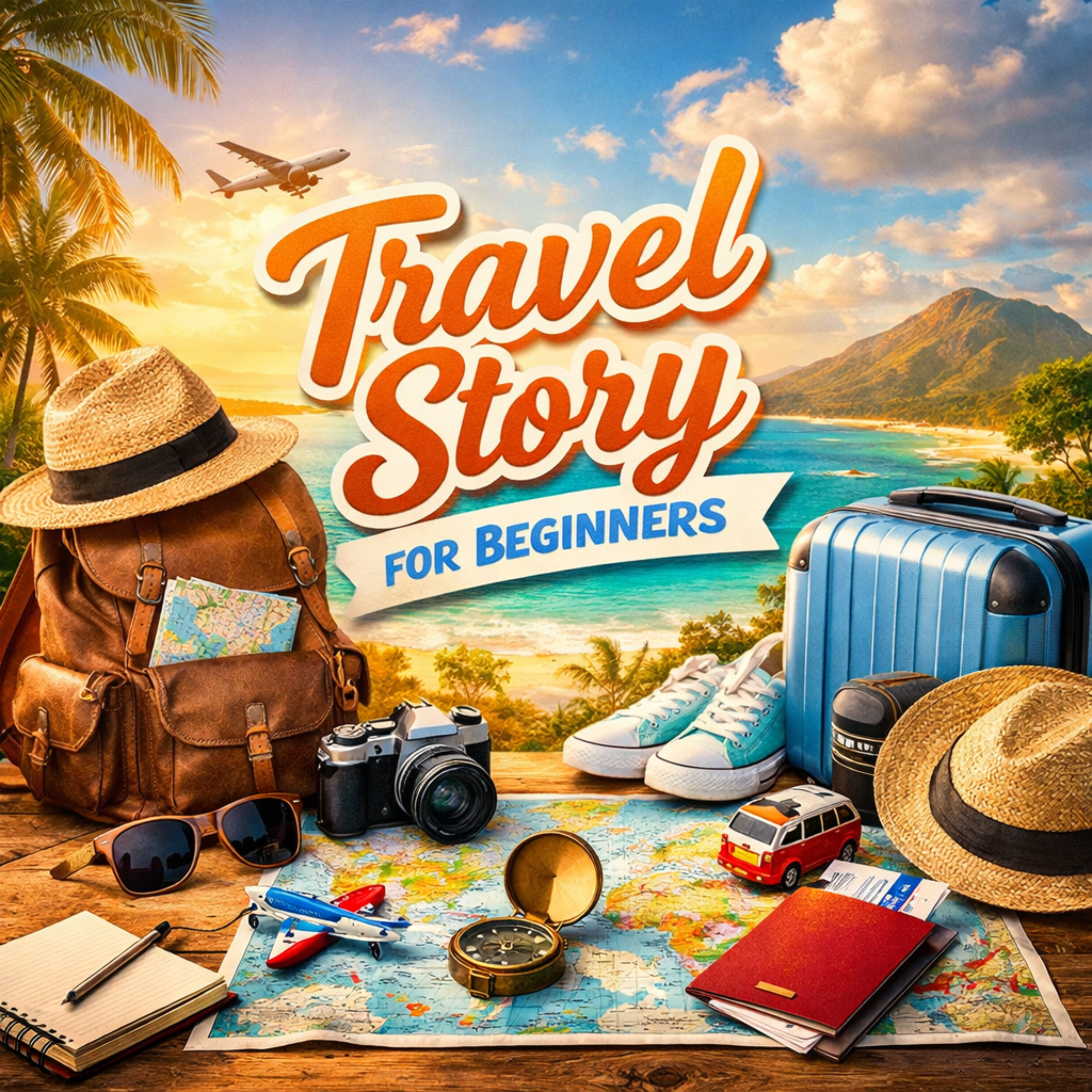 Slow English Travel Story for Beginners Learn Real Travel English From Airport to Destination : English for beginners : Easy English : Practice English daily : Daily English practice