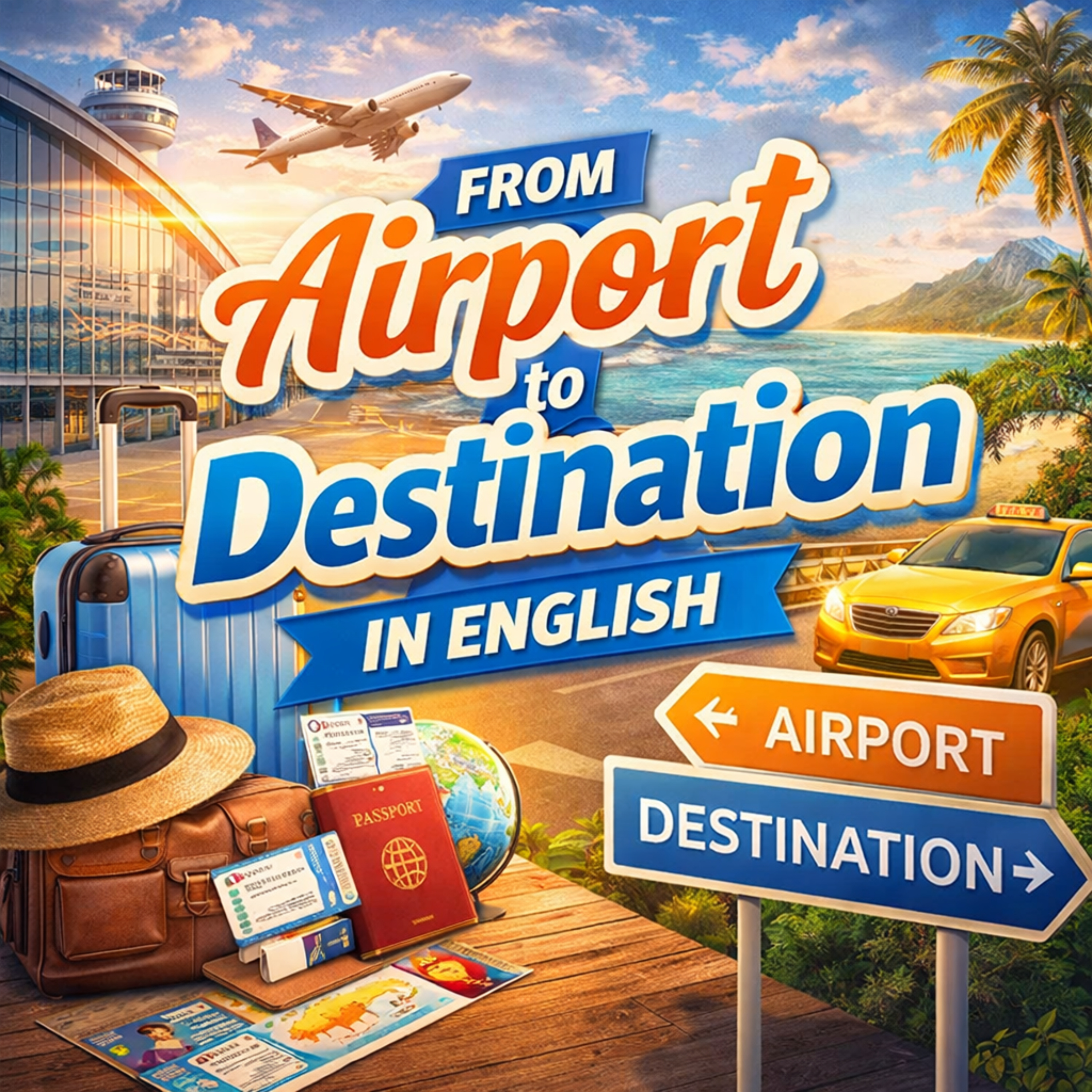 A Calm Travel Story in Slow English From Airport to Destination : English for beginners : Easy English : Practice English daily : Daily English practice