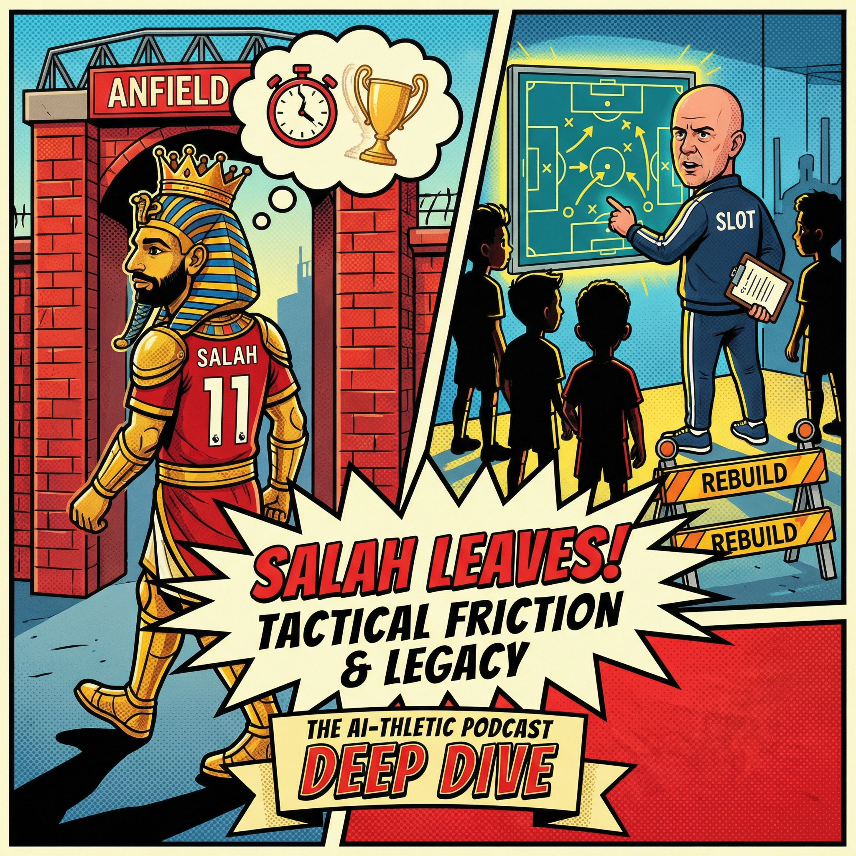 Podcast artwork for Mohamed Salah Leaves Liverpool: Tactical Friction, Legacy & The Arne Slot Rebuild | The AI-thletic | Deep Dive