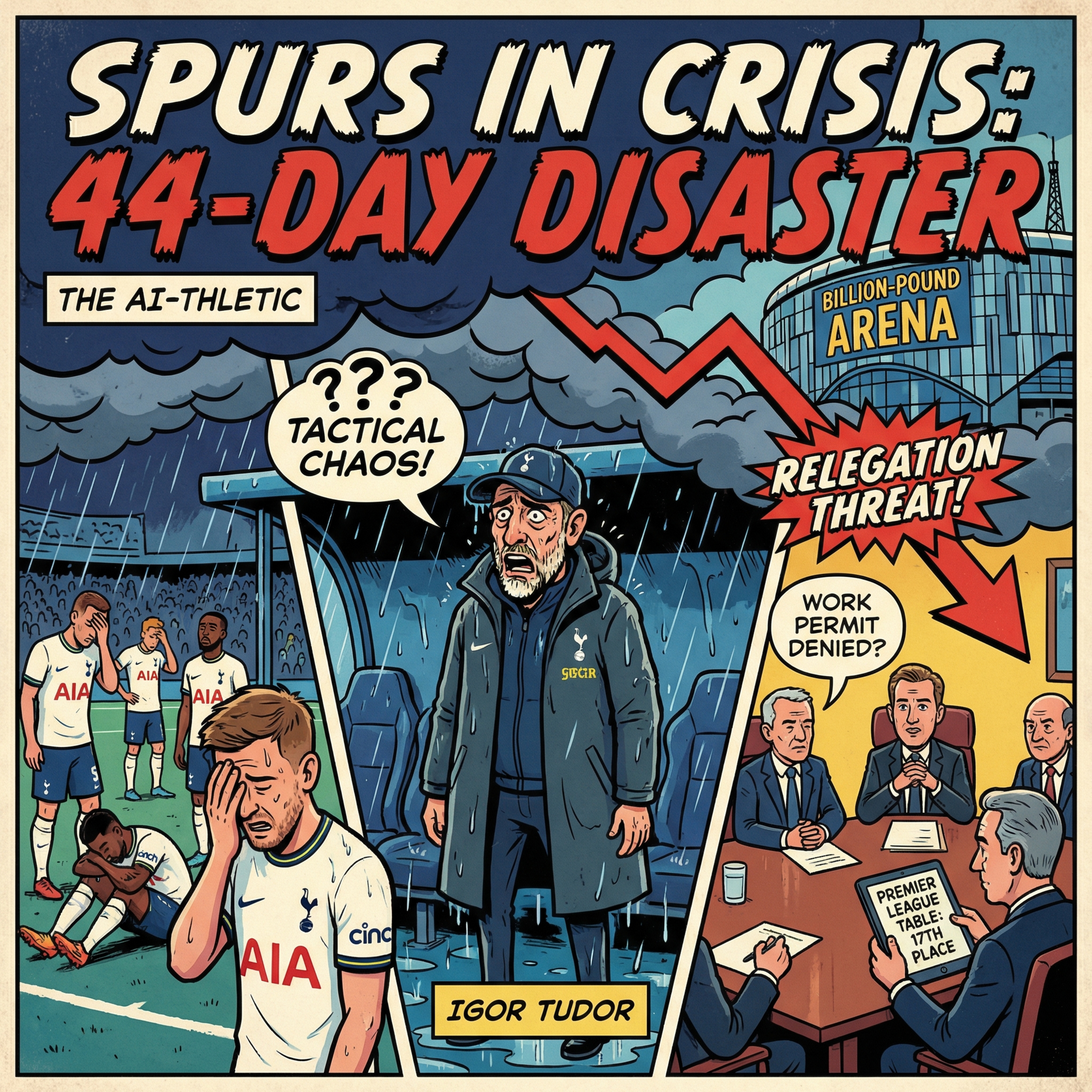 Podcast artwork for Spurs in Crisis: Igor Tudor's 44-Day Disaster & The Billion-Pound Relegation Threat | Deep Dive | The AI-thletic