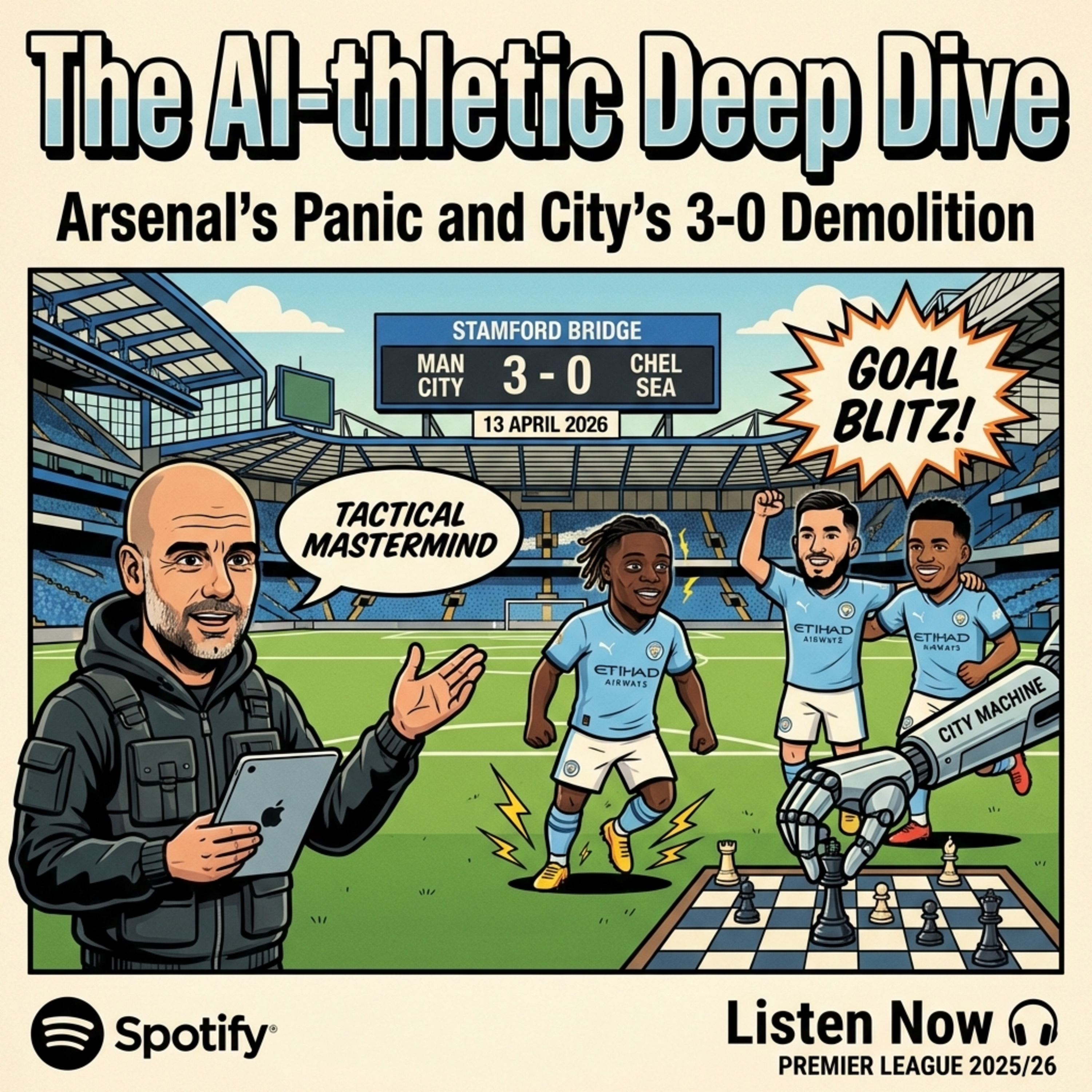 Podcast artwork for 🫪 Arsenal's Panic and City's 3-0 Demolition at Stamford Bridge - The AI-thletic Deep Dive