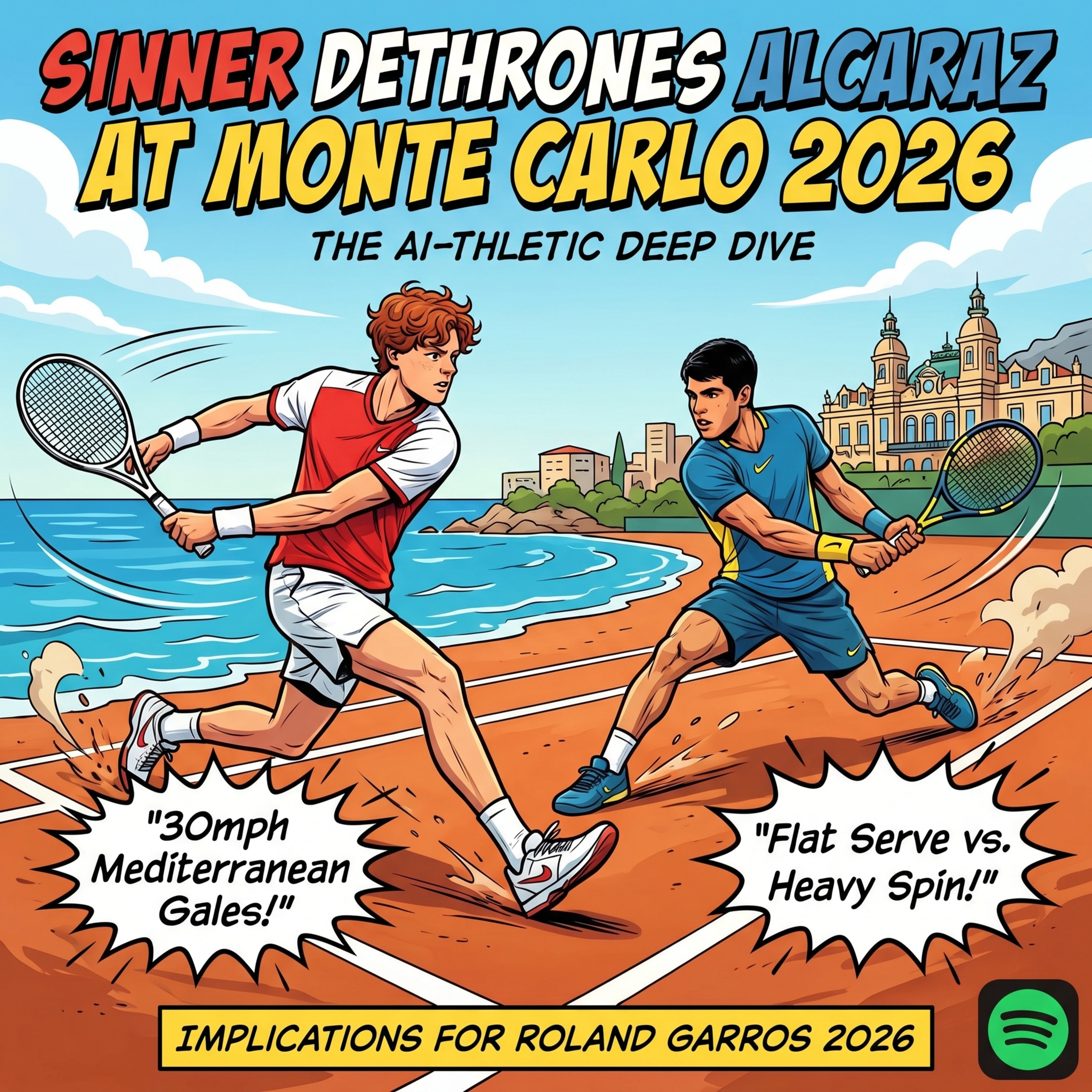 Podcast artwork for Sinner Dethrones Alcaraz at Monte Carlo 2026 - The AI-thletic Deep Dive