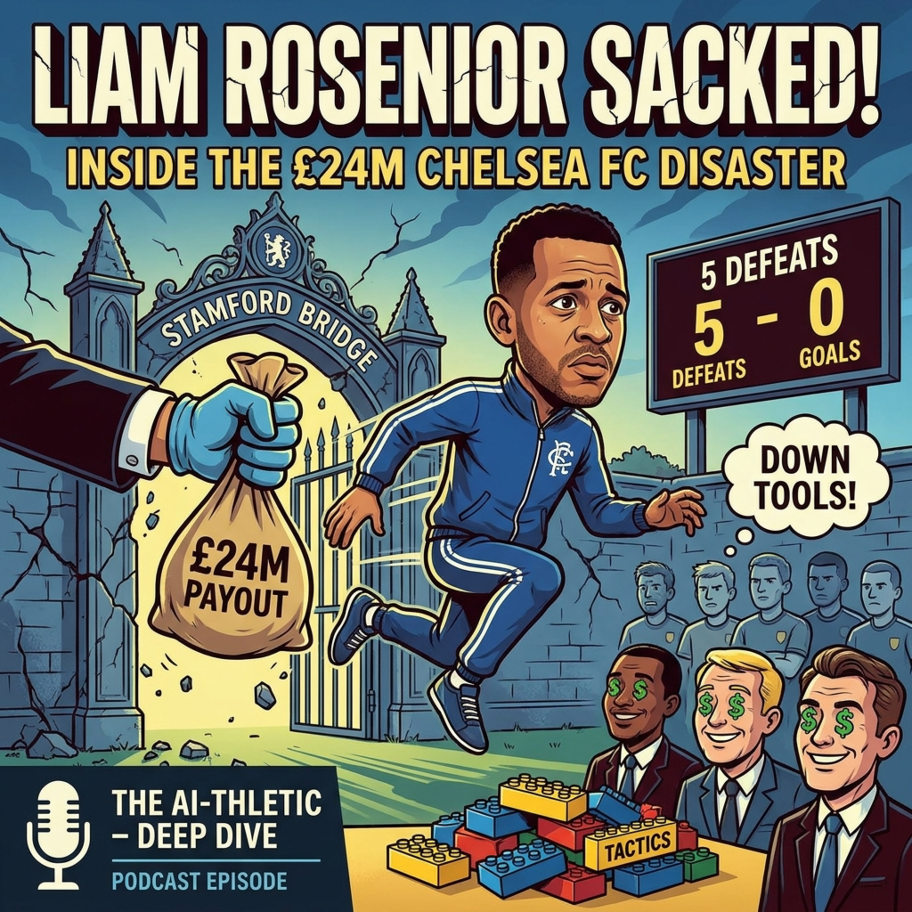 Podcast artwork for Liam Rosenior Sacked: Inside the £24m Chelsea FC Disaster | The AI-thletic - Deep Dive
