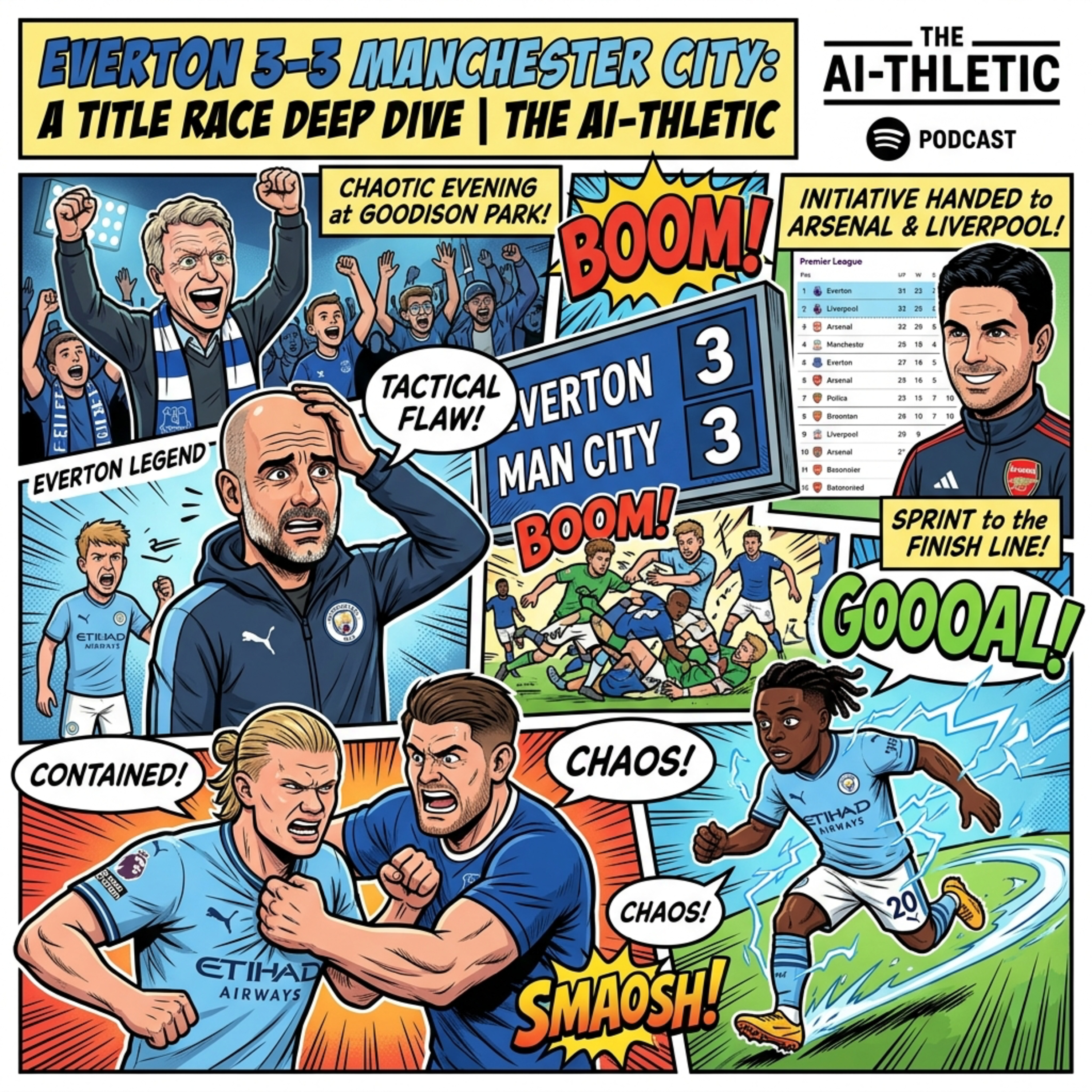 ⚽ Everton 3-3 Manchester City: A Title Race Deep Dive | The AI-thletic episode artwork