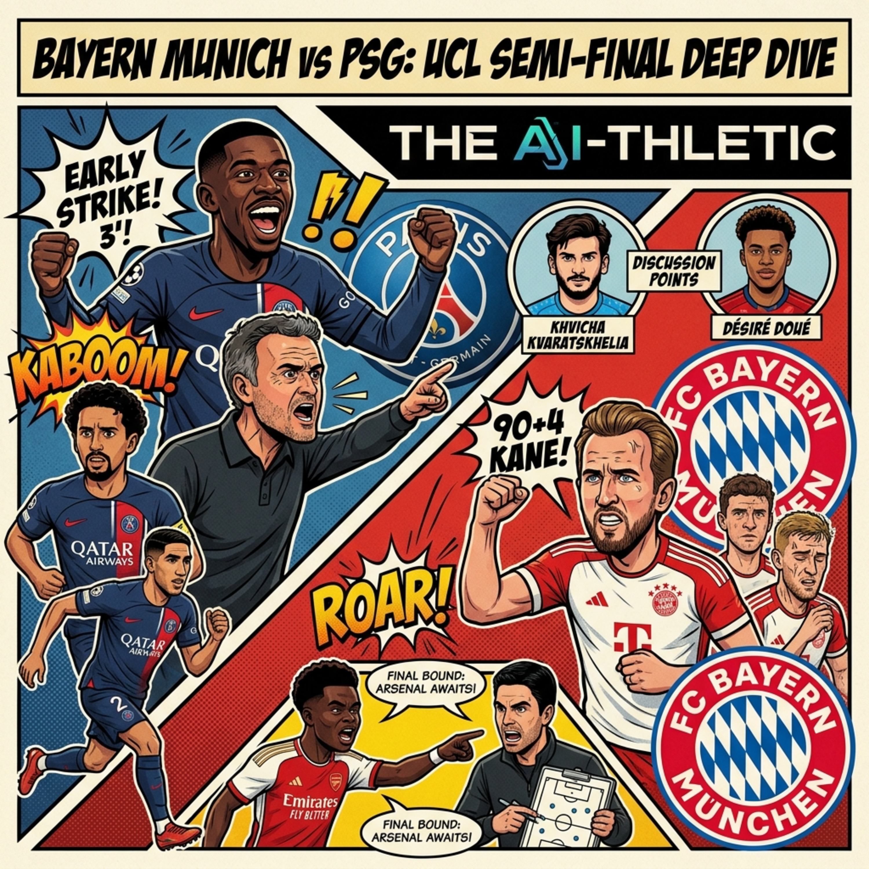 Bayern Munich vs PSG: Champions League Semi-Final Deep Dive | The AI-thletic episode artwork