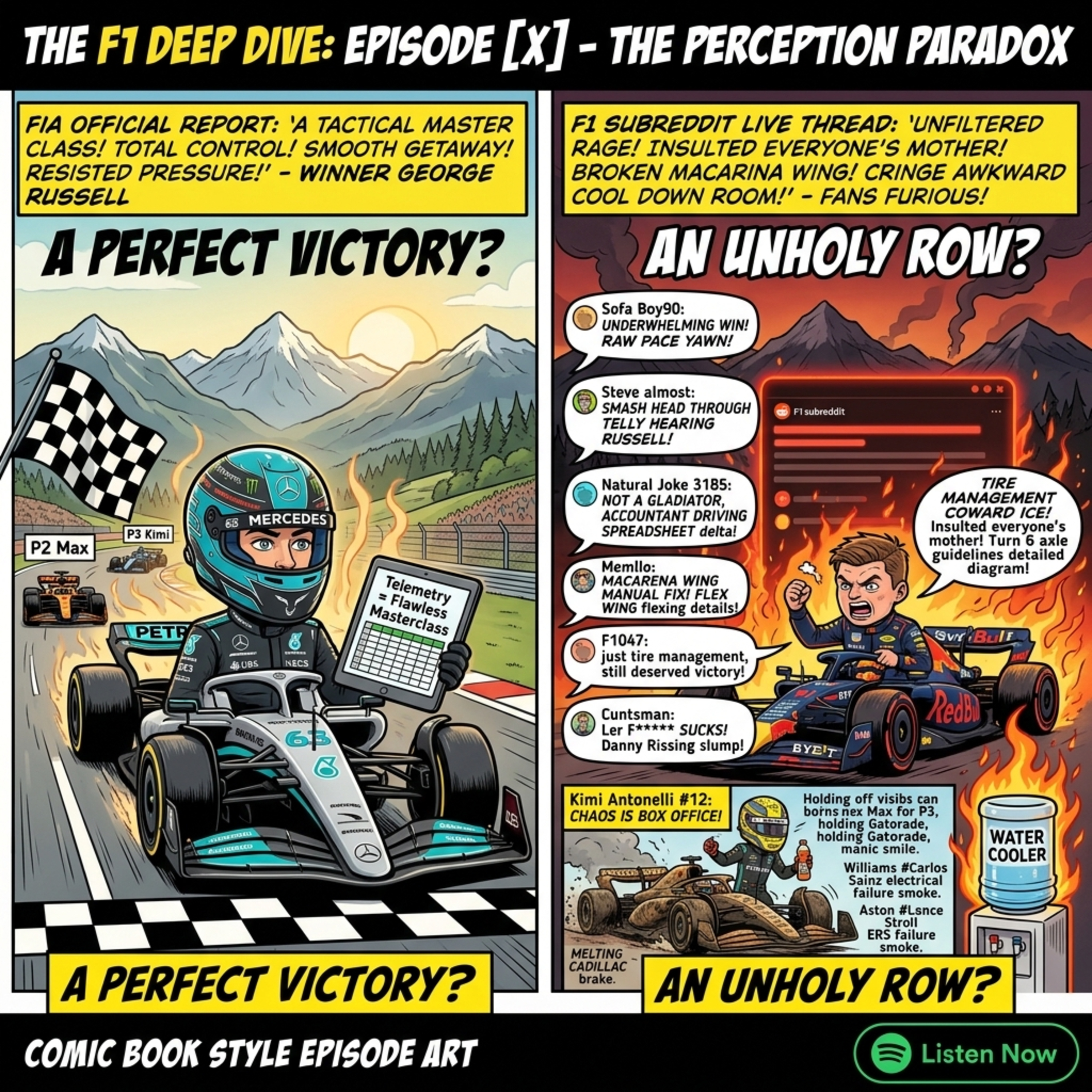 Podcast artwork for Why a Perfect Win Left F1 Fans Cold: Russell's 2026 Austrian GP & Fan Verdict | The AI-thletic