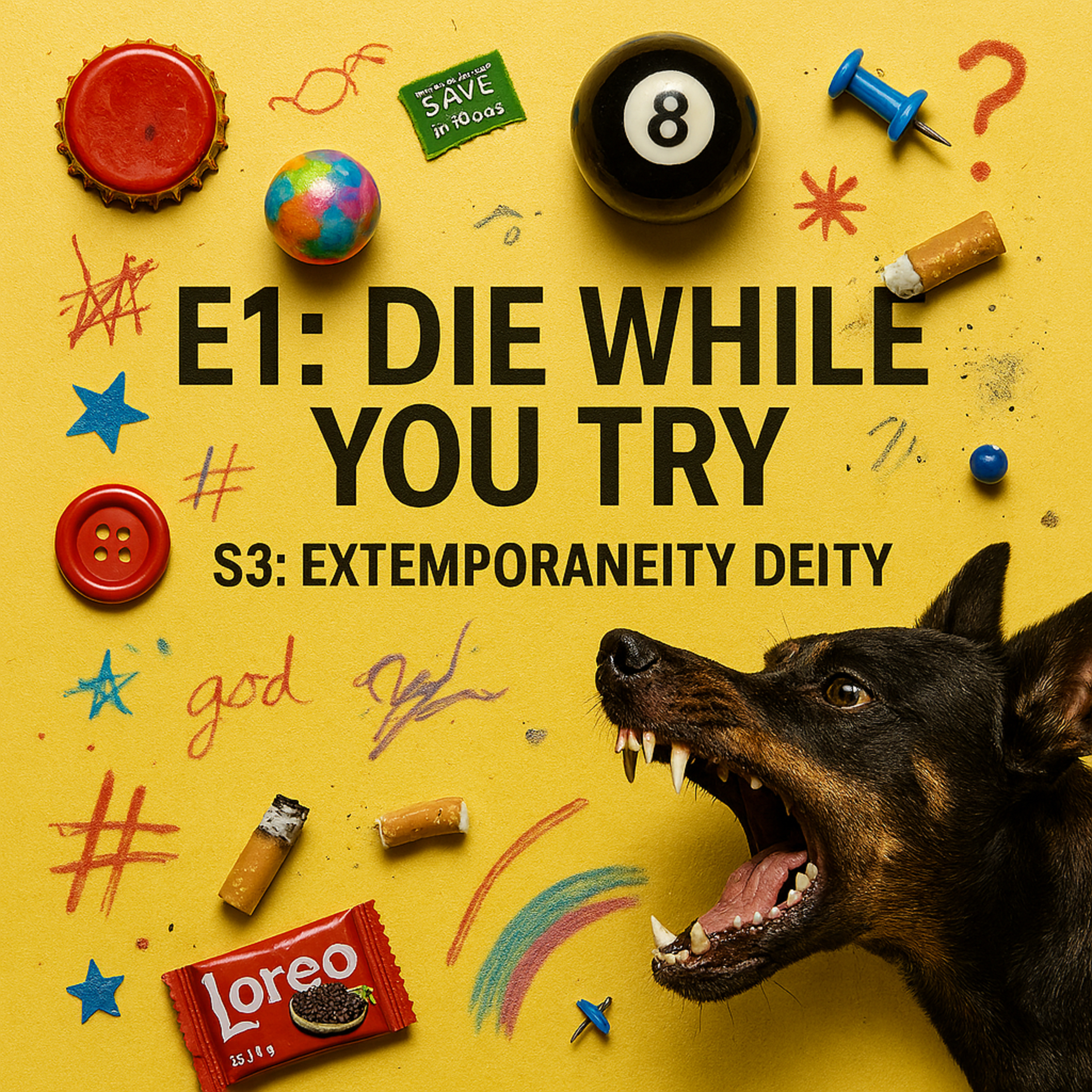 E1: Die While You Try; S3: Extemporaneity Deity episode artwork