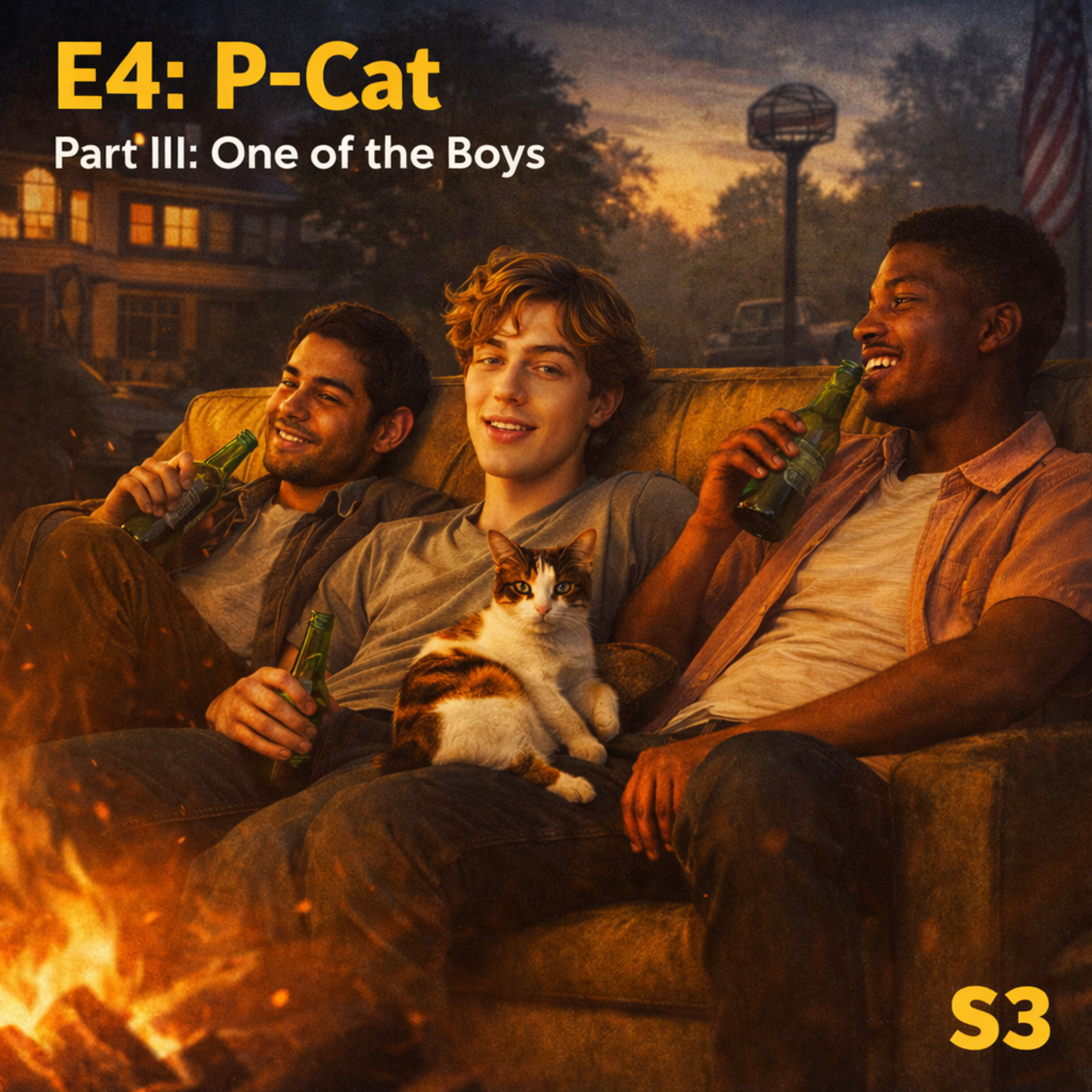 E4: P-Cat; Part III: One of the Boys; S3: Spontaneity (sic) Deity episode artwork