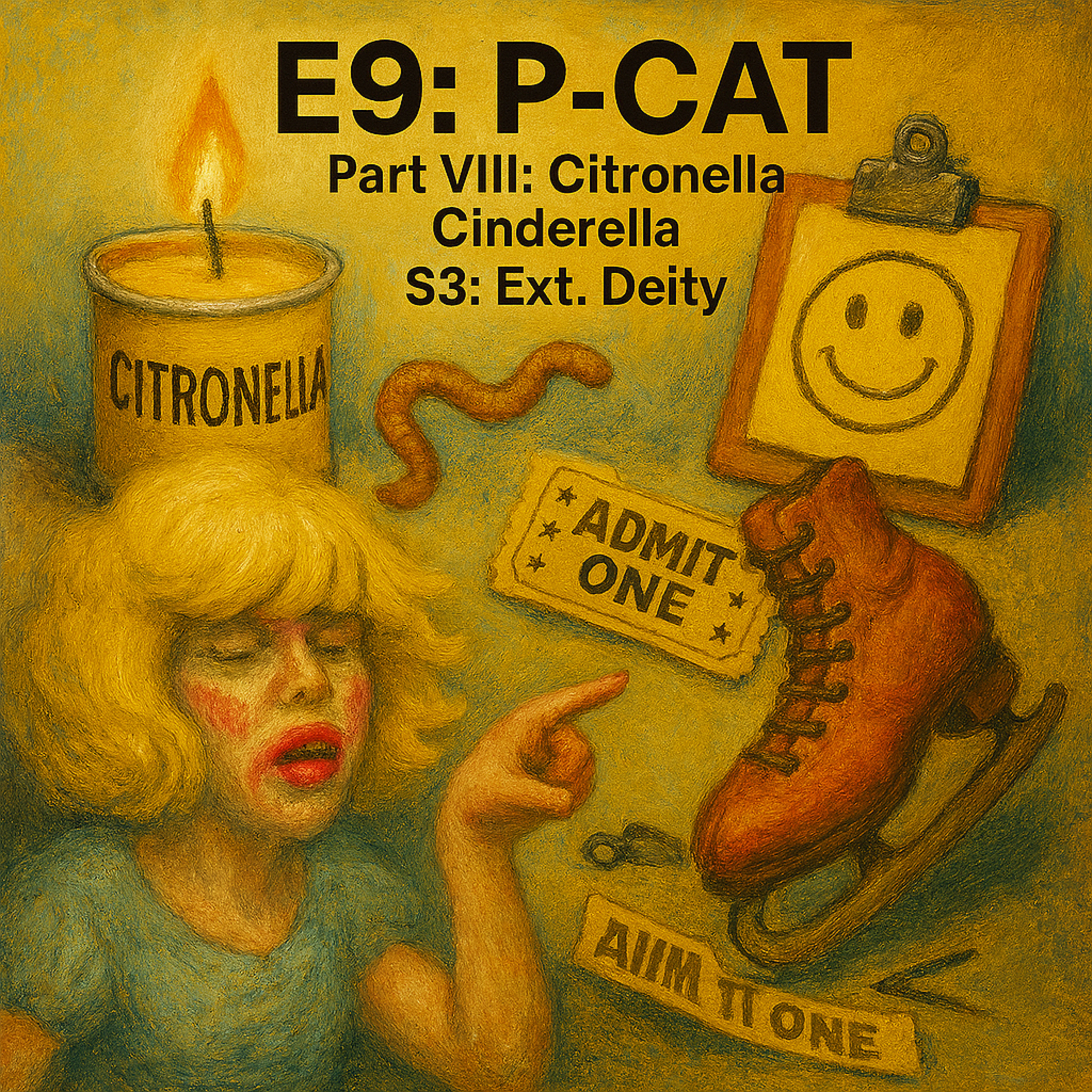 E9: P-Cat; Part VIII: Citronella Cinderella; S3: Ext. Deity episode artwork
