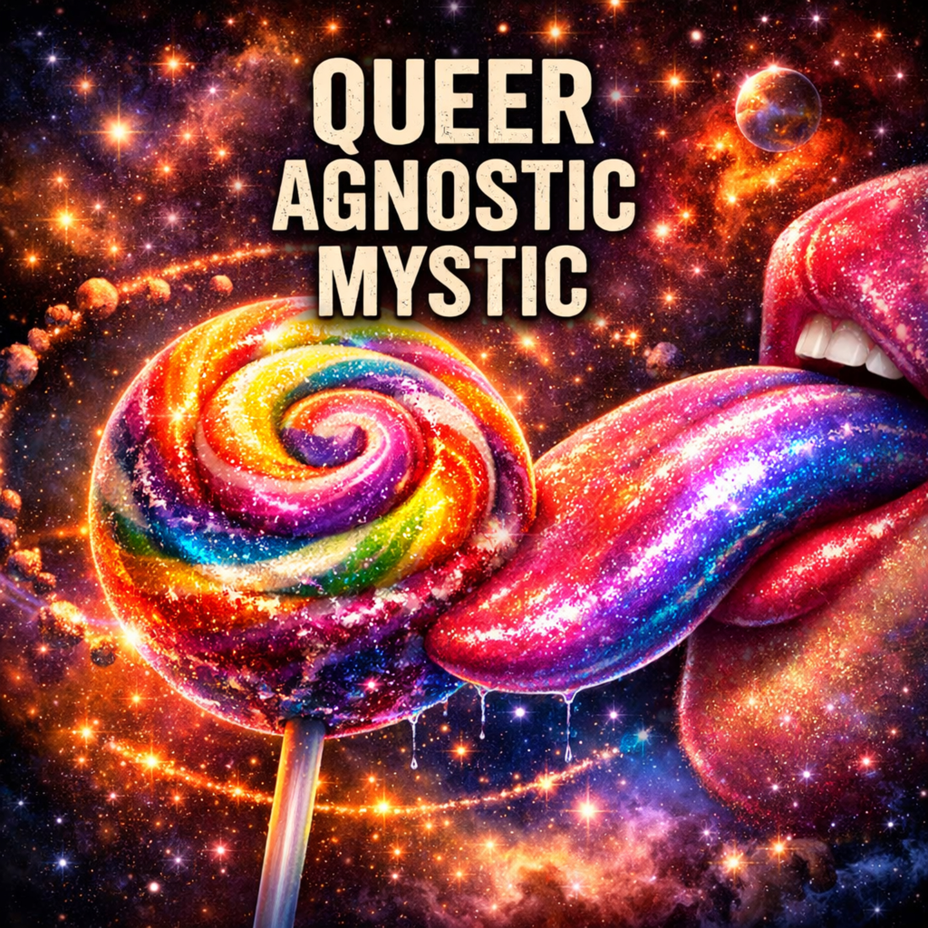 E1: Queer Agnostic Mystic; S: Revolution 9 (Yes, it's a Beatles Reference, Because I Love that Yoko Broke Up the Band.) episode artwork