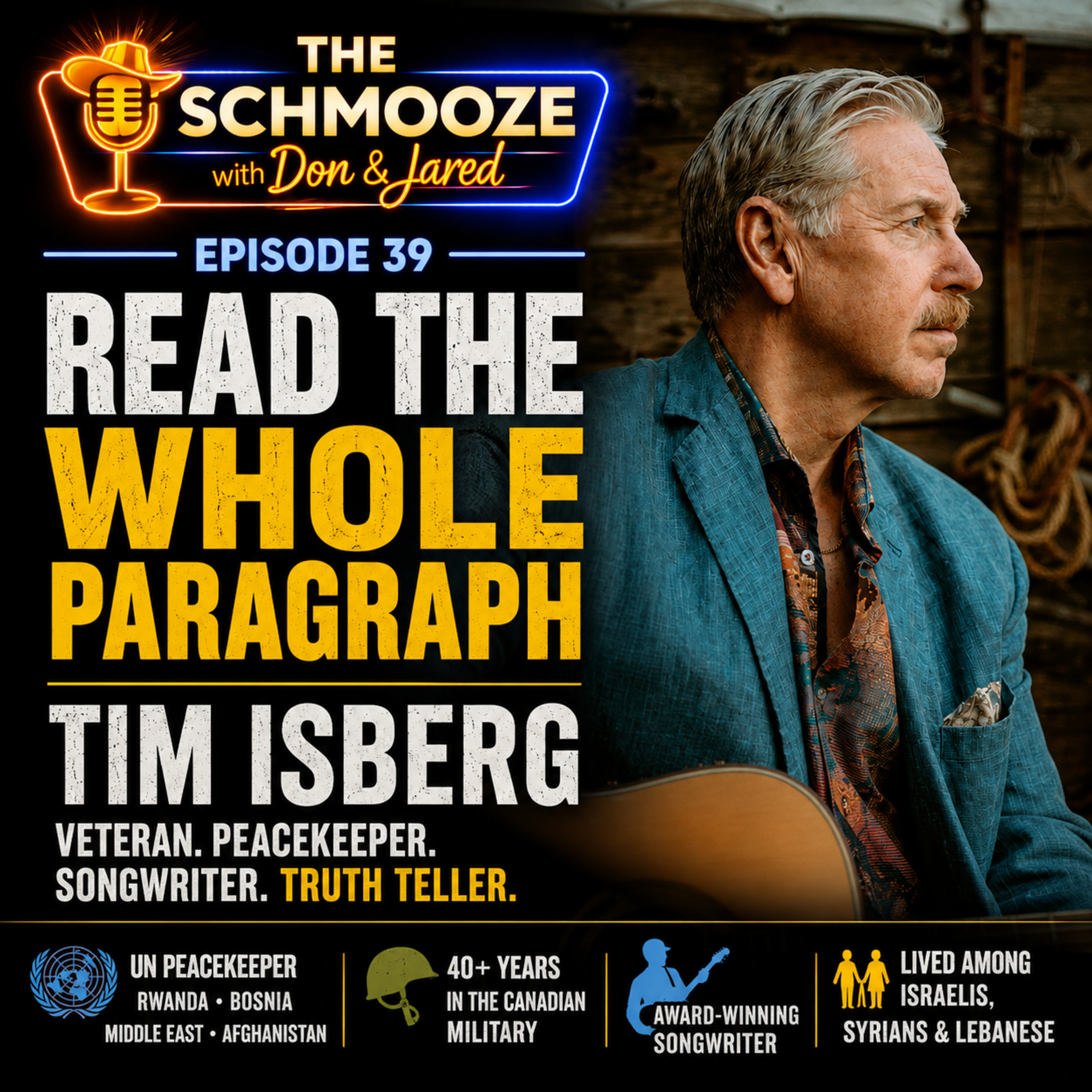 Episode 39: Schmooze with Tim Isberg | Read the Whole Paragraph | on Genocide and the Reality of War episode artwork