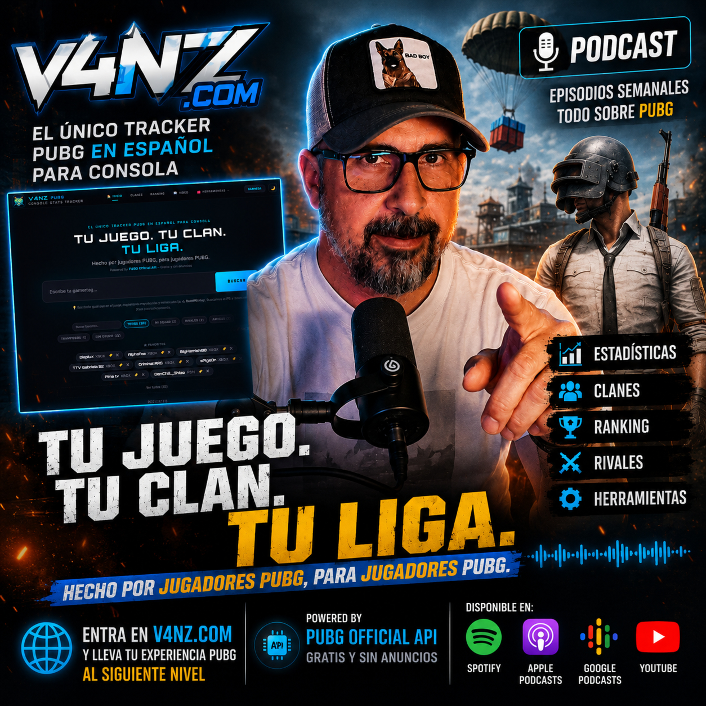V4NZ por dentro: doble cámara, ADN de jugador y el meta real de PUBG consola episode artwork