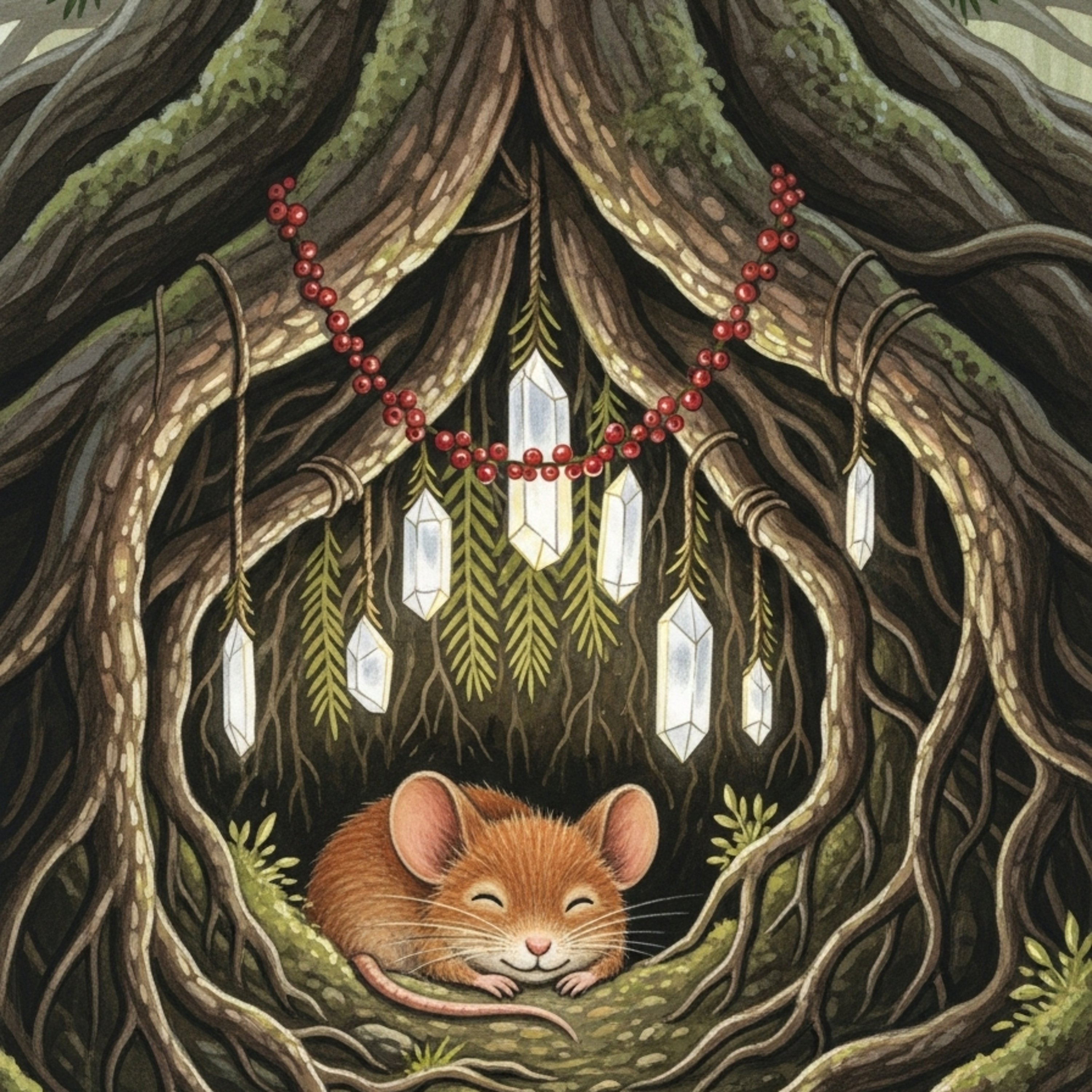 La Souris qui décorait les racines : Histoire douce pour dormir (Noël #1)