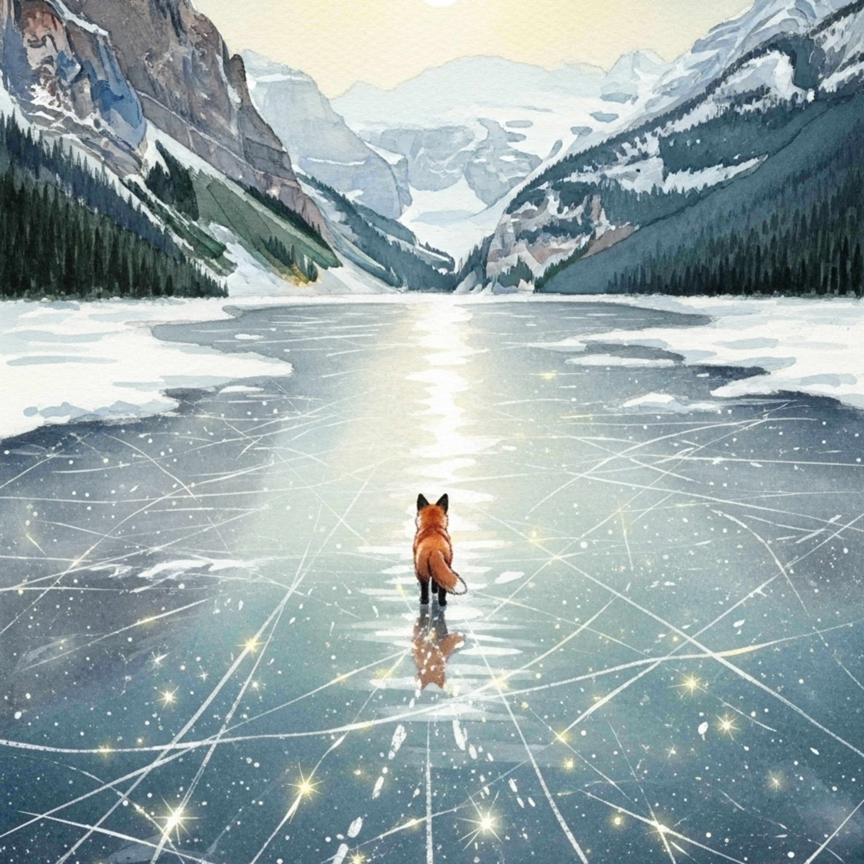 Le Lac Gelé qui voulait être un miroir : Conte merveilleux d'hiver (Noël #5)