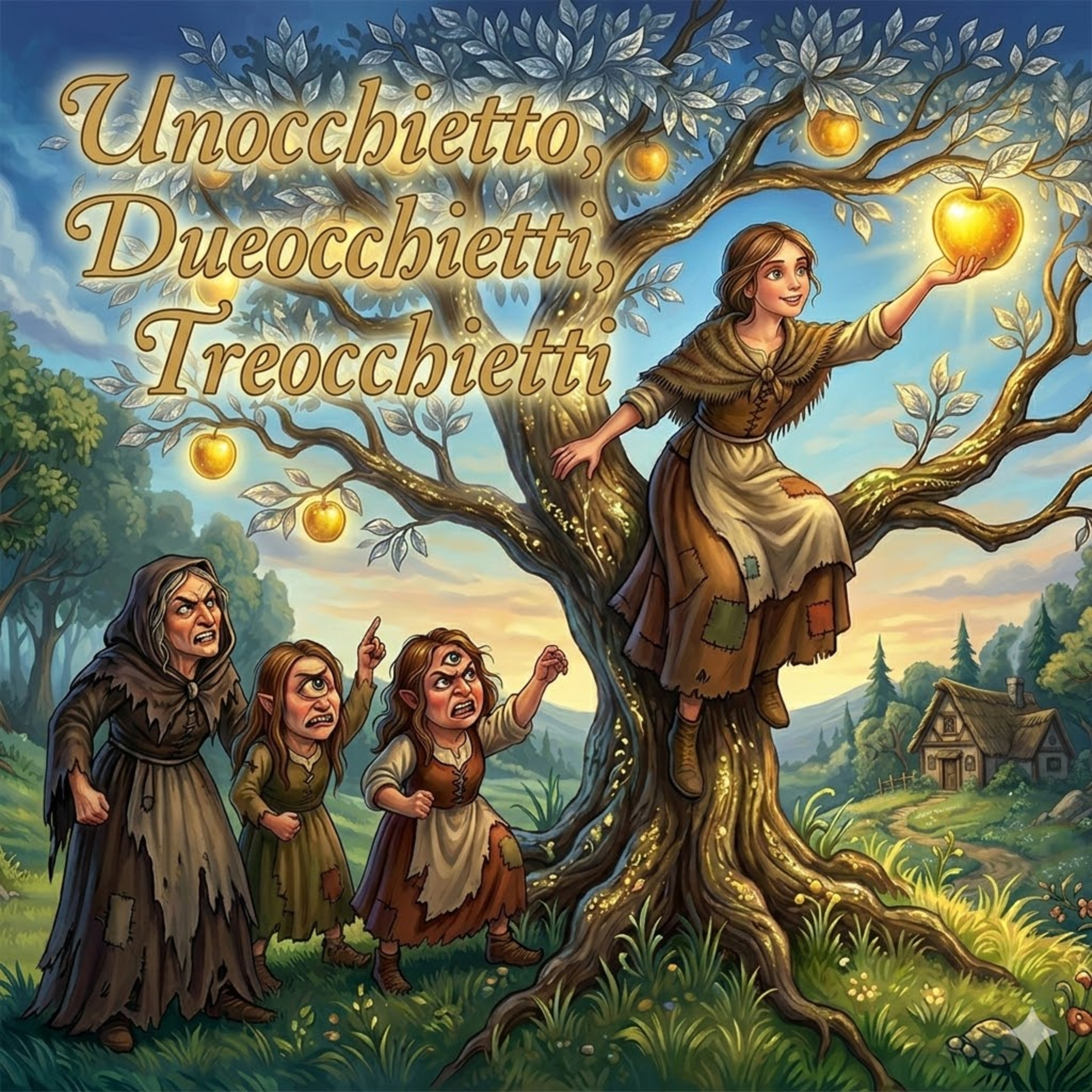 Unocchietto Dueocchietti Treocchietti | Occhiolina Biocchiolina Triocchiolina | I Fratelli Grimm | Audiolibro Completo | Fiaba