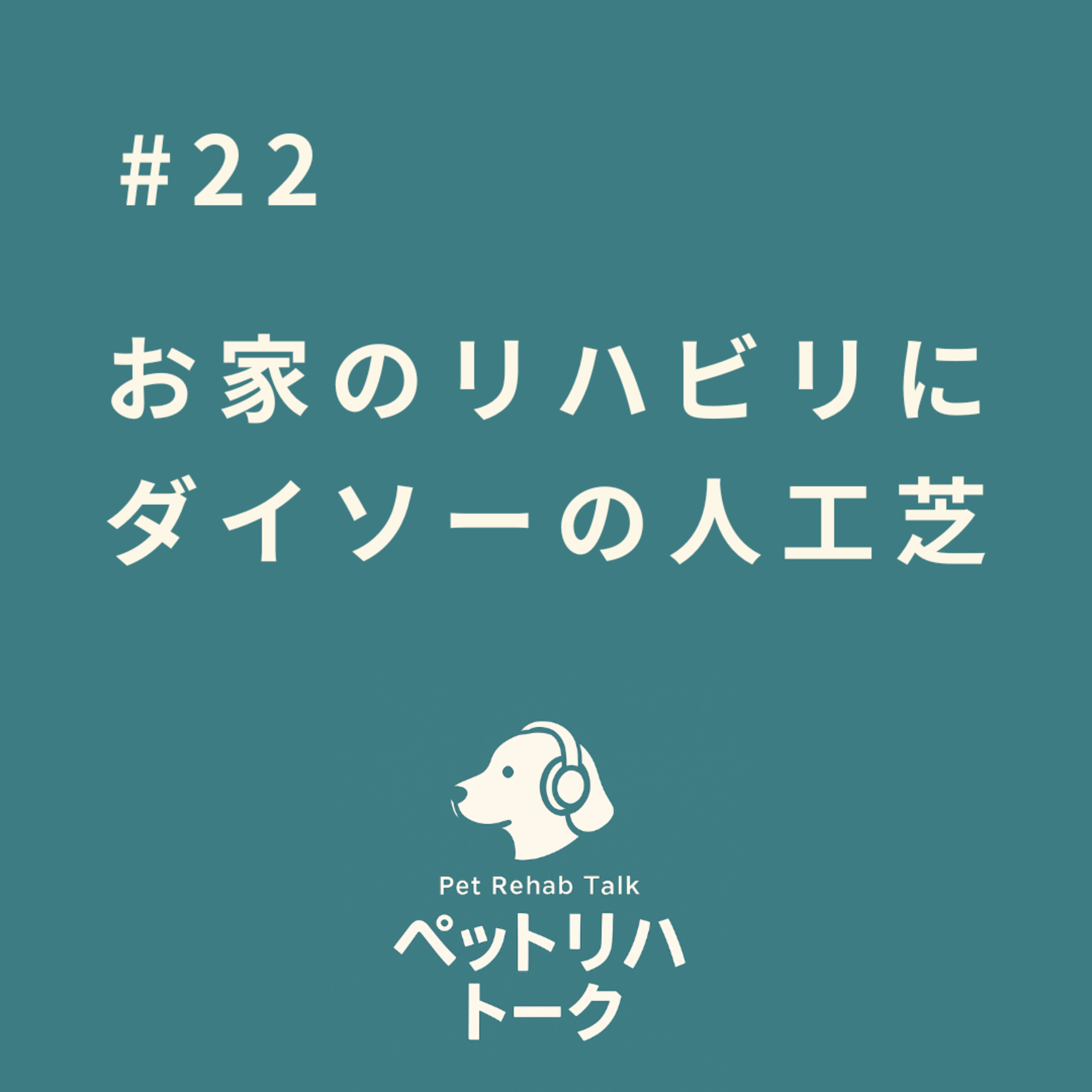 #22 踏ん張る力をサポート！ダイソーの人工芝が犬のリハビリに役立つ理由 episode artwork