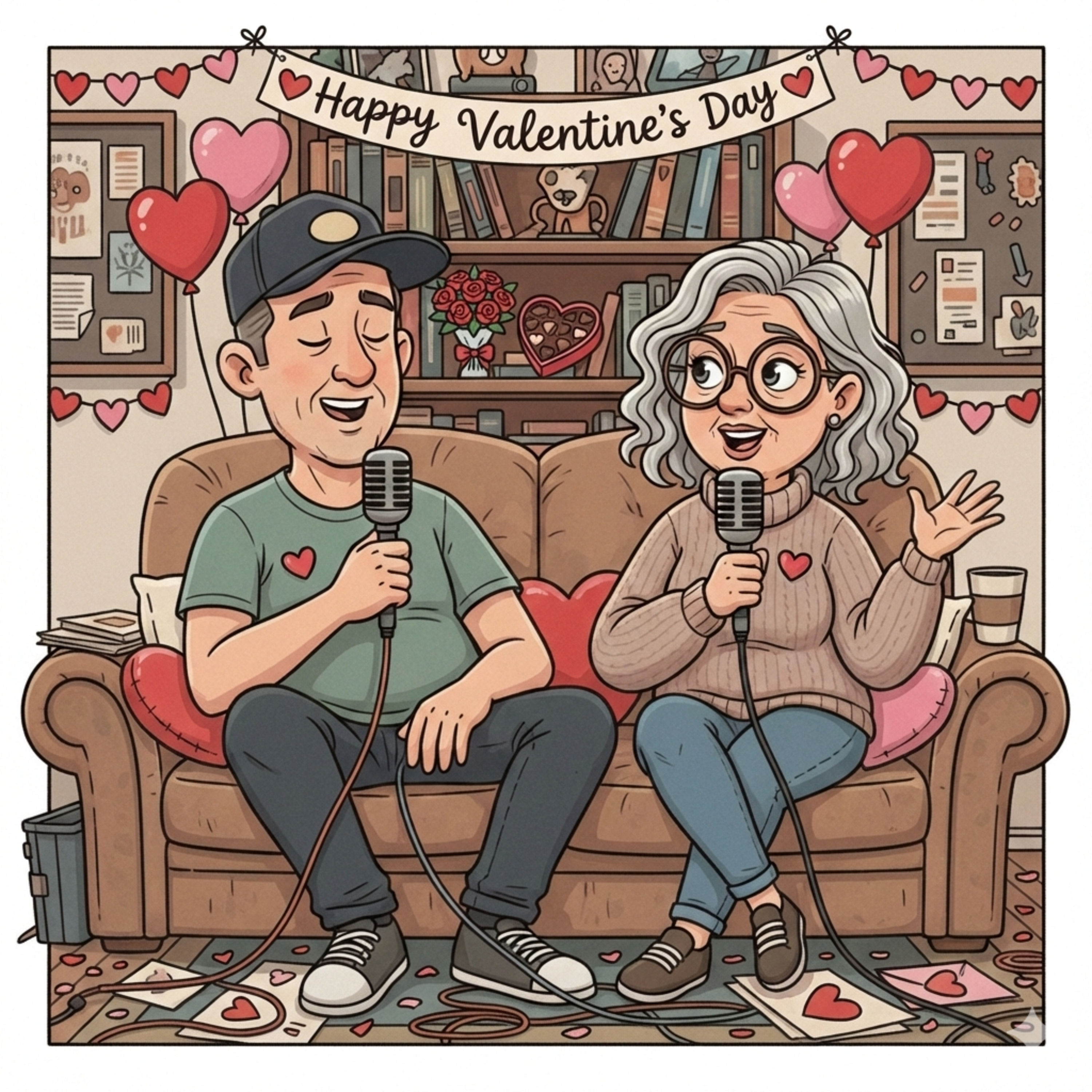 Sinking into the couch with Shae and J