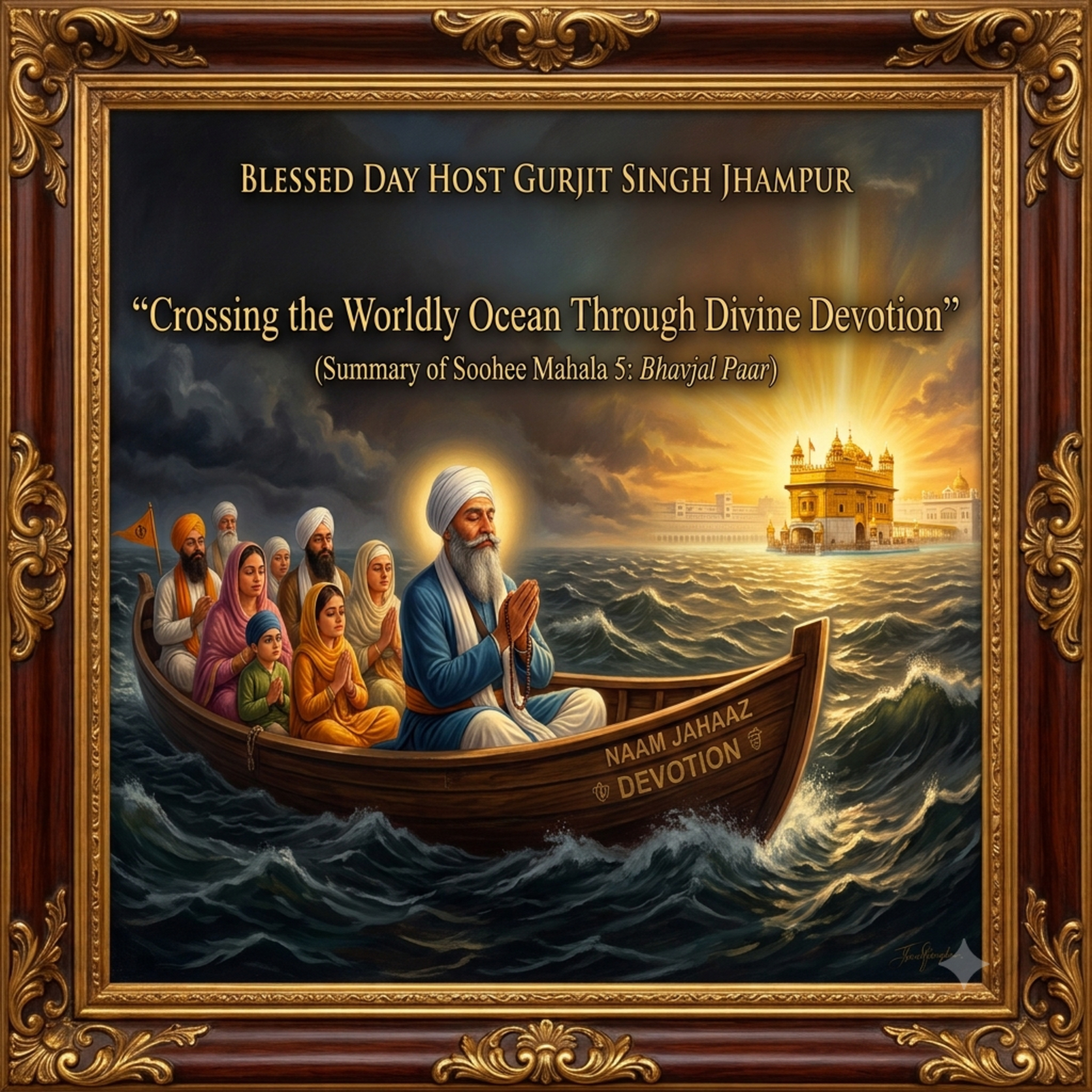 Crossing the Worldly Ocean Through Divine Devotion" (Summary of Soohee Mahala 5) episode artwork
