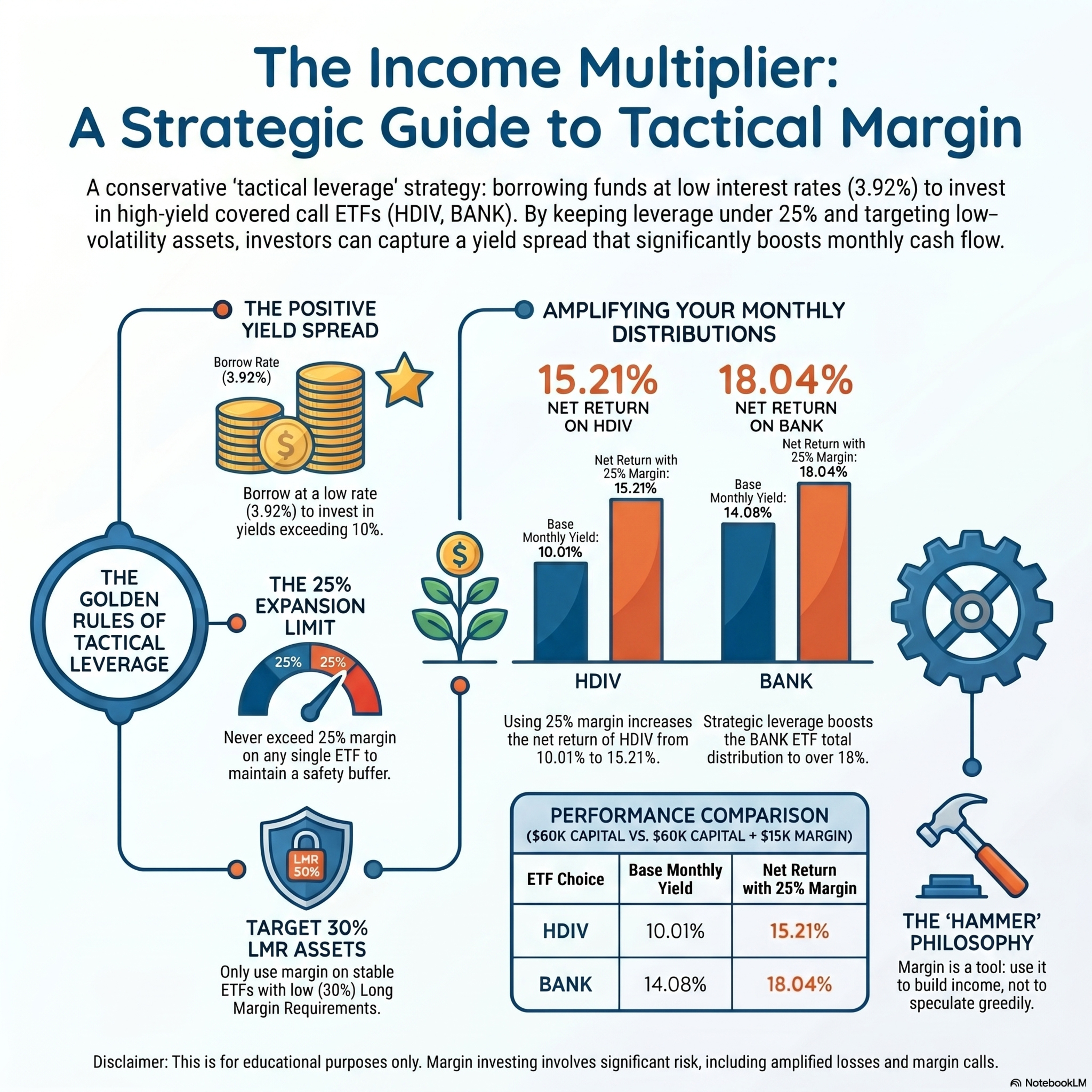 How To Boost Your Monthly Income With a Conservative Margin Strategy - Using Tactical Leverage on #HDIV & #BANK ETFs episode artwork
