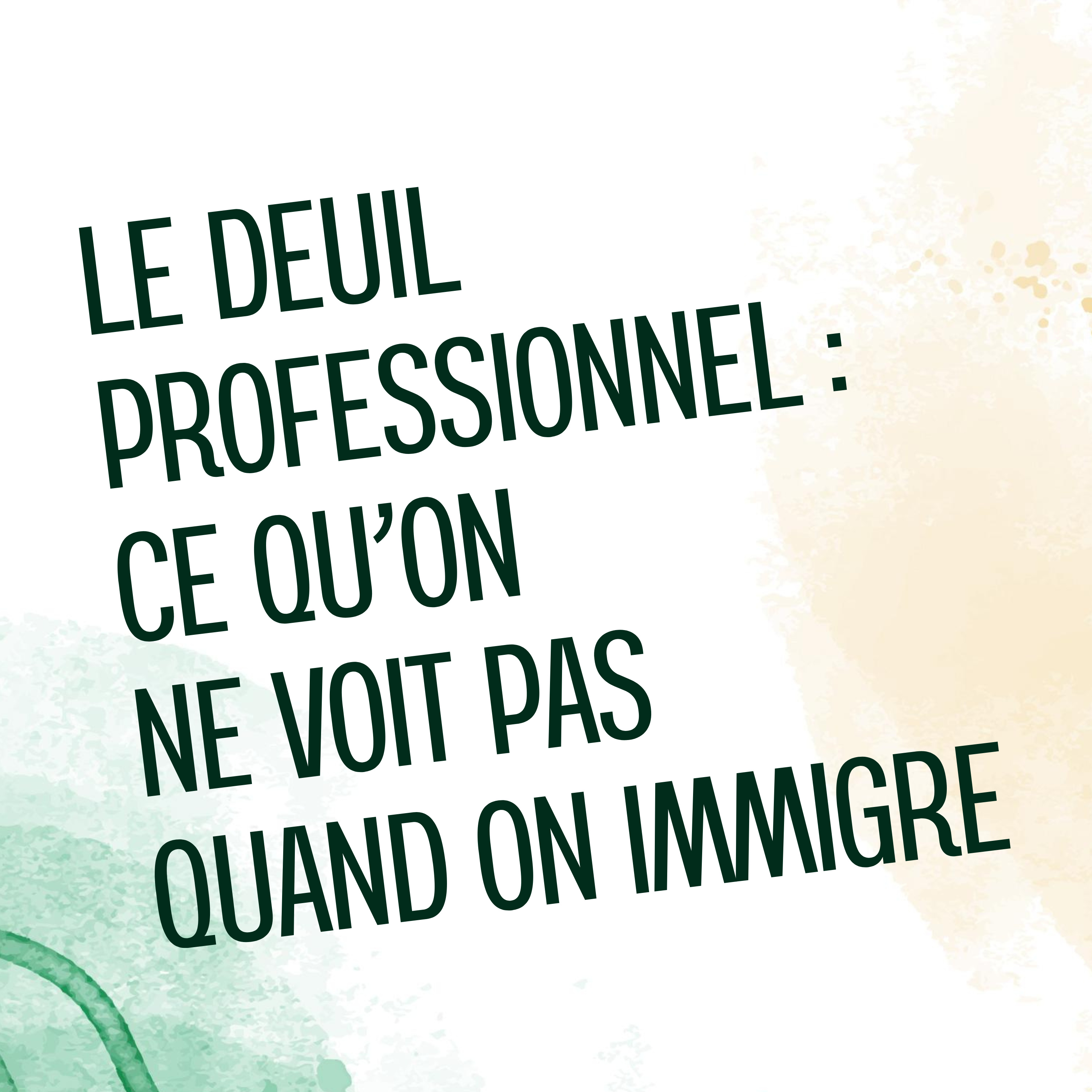 Le deuil professionnel : ce qu’on ne voit pas quand on immigre episode artwork