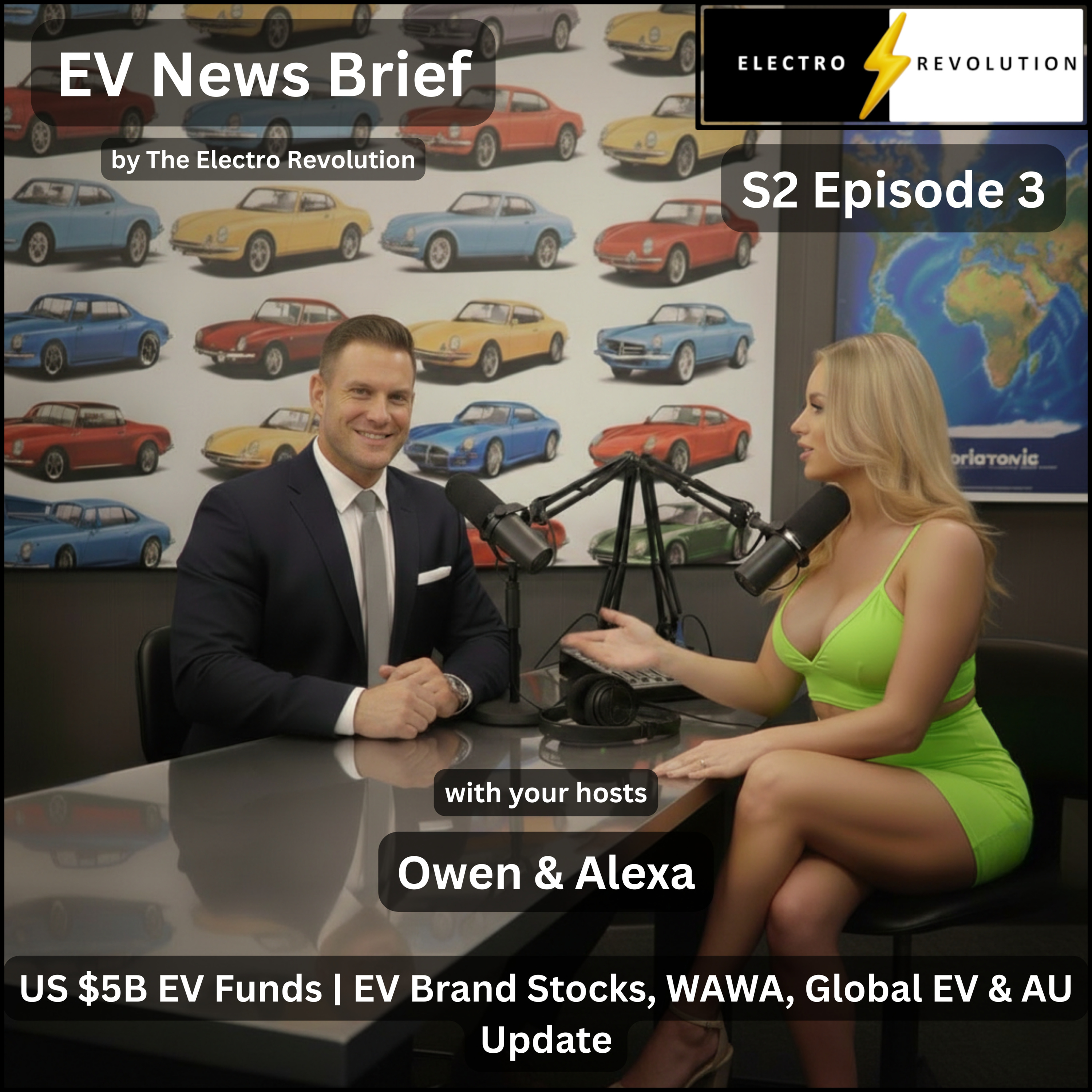 EV News Brief Podcast — S2Ep3: US $5B EV Funds | EV Brand Stocks, WAWA, Global EV & AU Update episode artwork