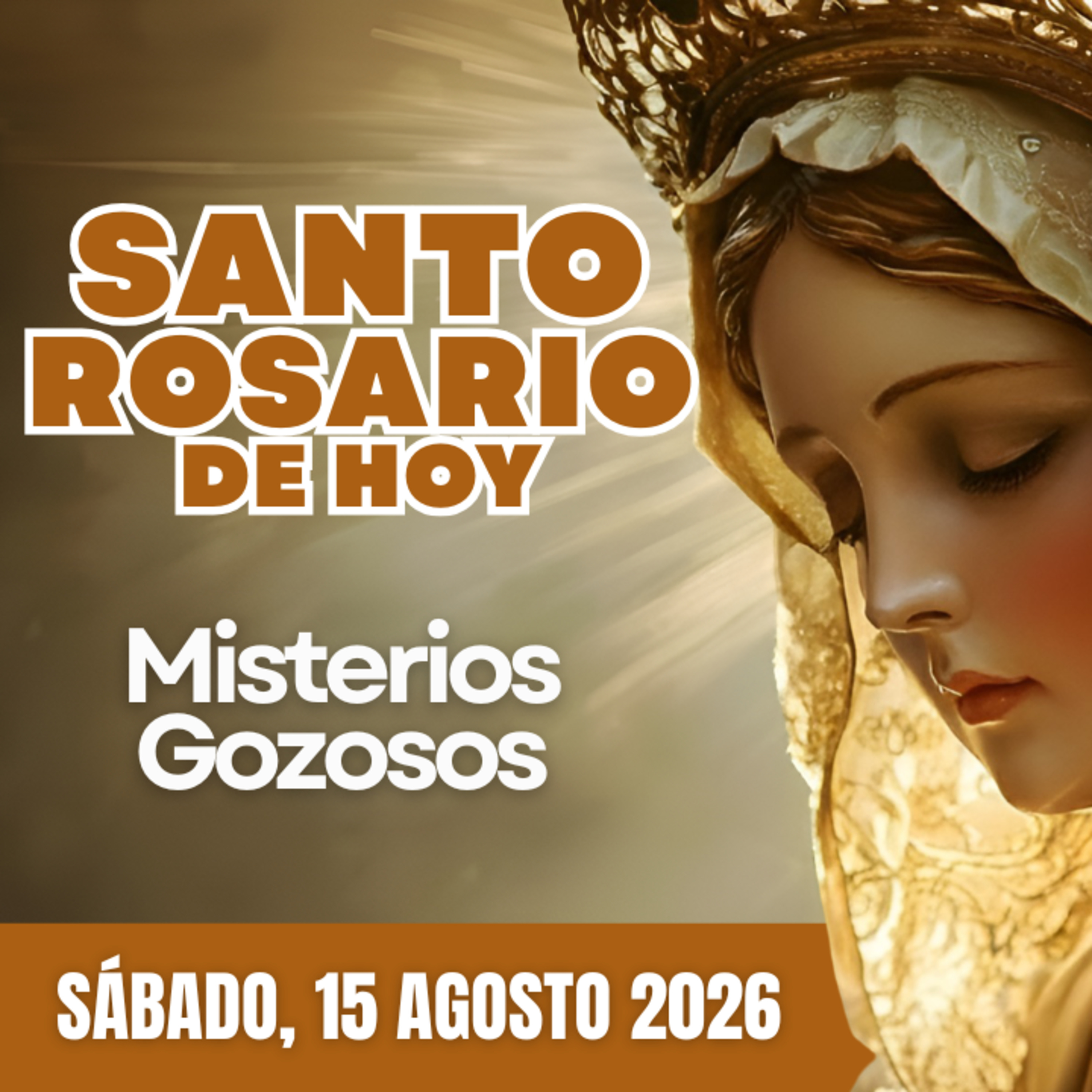 Santo Rosario de Hoy Sábado 15 Agosto de 2026 | Misterios Gozosos | Rosario a la Virgen María
