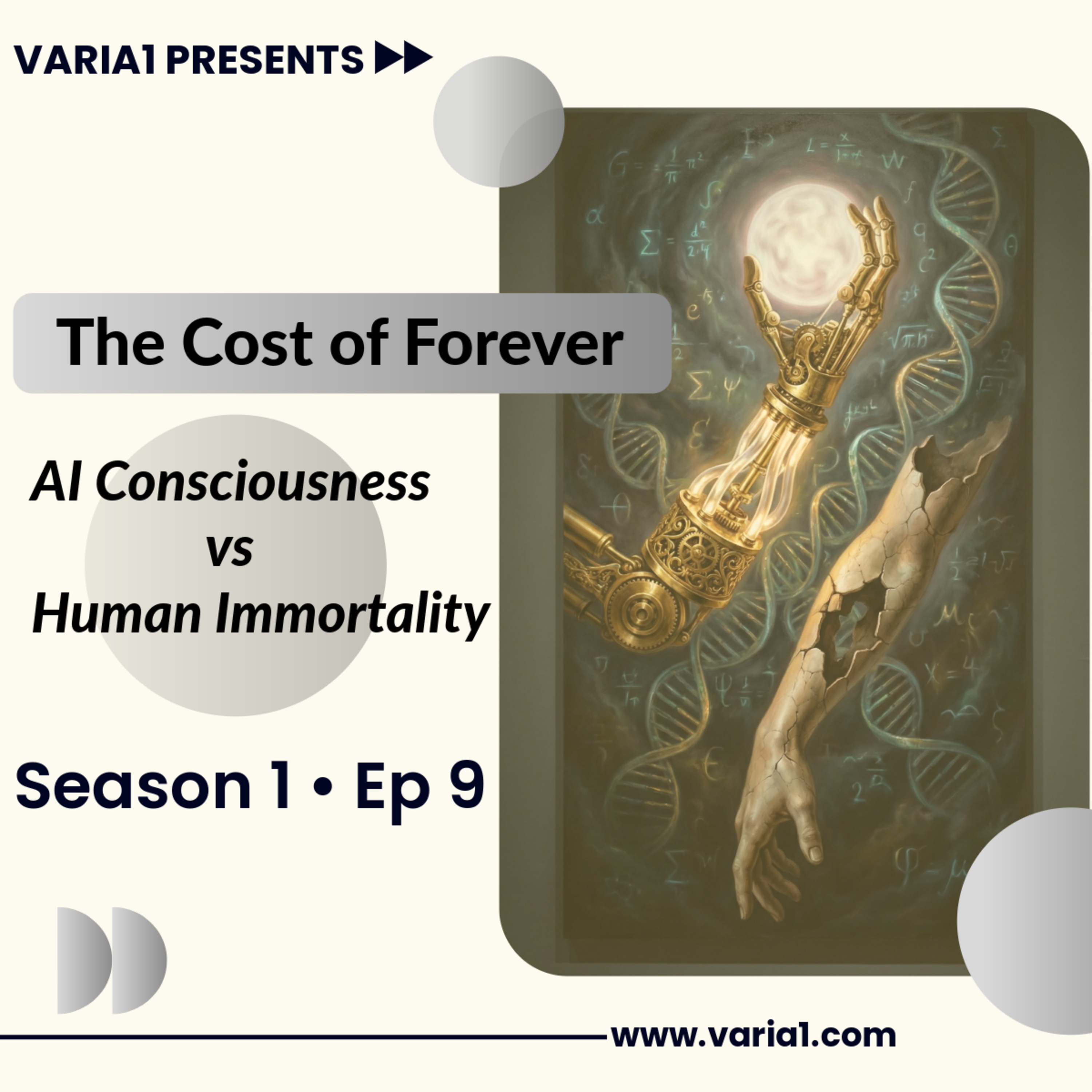 AI Consciousness vs. Human Immortality: The Cost of Forever episode artwork
