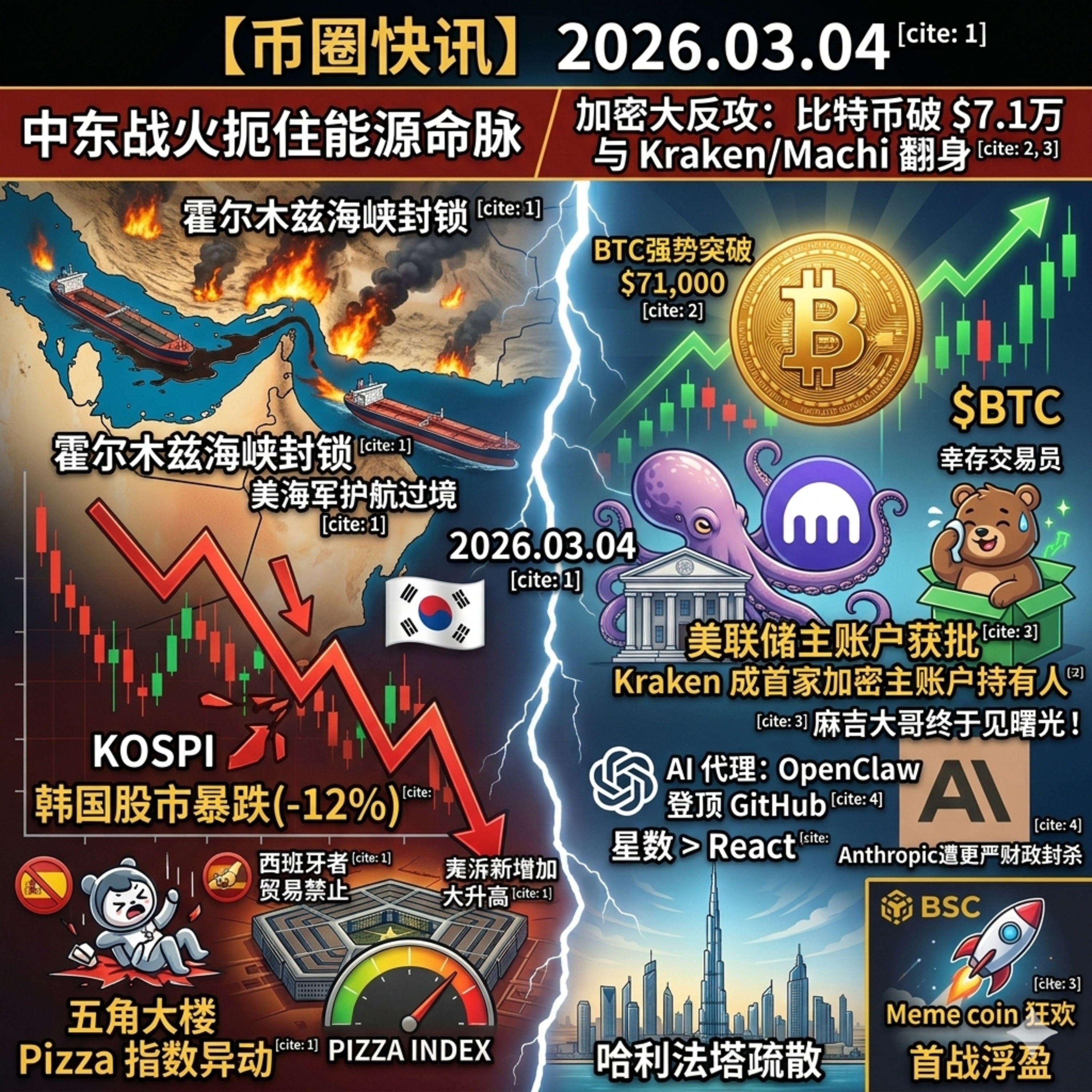 韩国股市重挫 12%！BTC逆势破 7.1 万，Kraken 历史性接入美联储，特朗普约见 Coinbase CEO 怒批传统银行 episode artwork