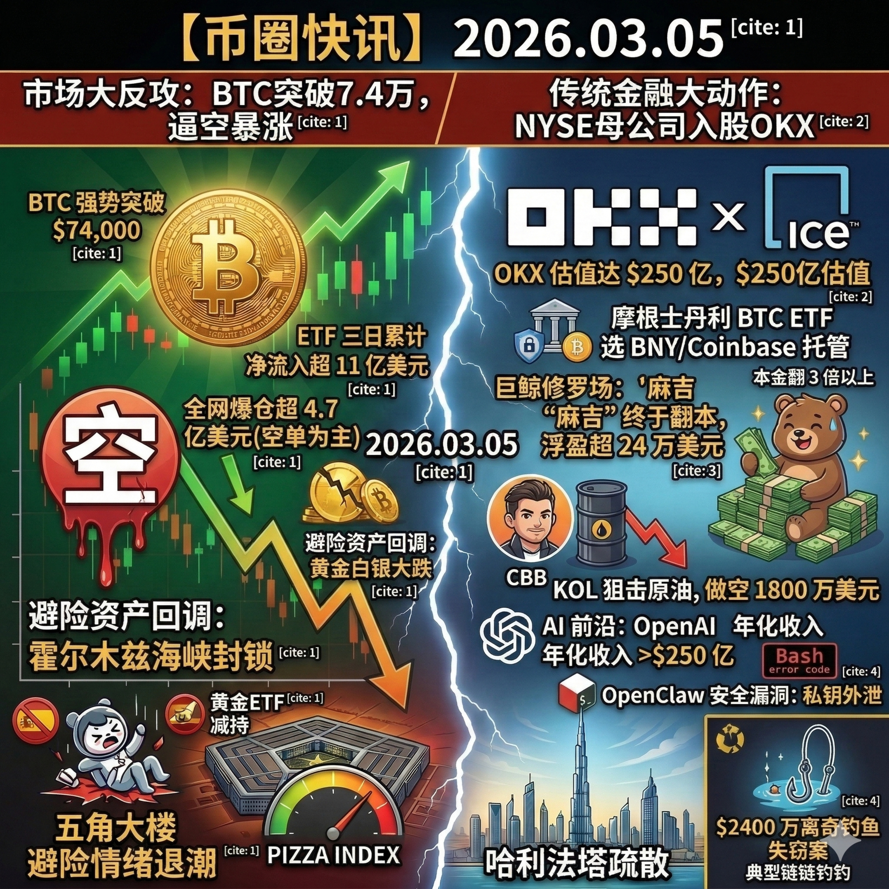 大反攻！BTC逼空触及7.4万，纽交所母公司入股OKX估值250亿，ETF狂吸11亿美元，麻吉大哥终于扭亏为盈 episode artwork