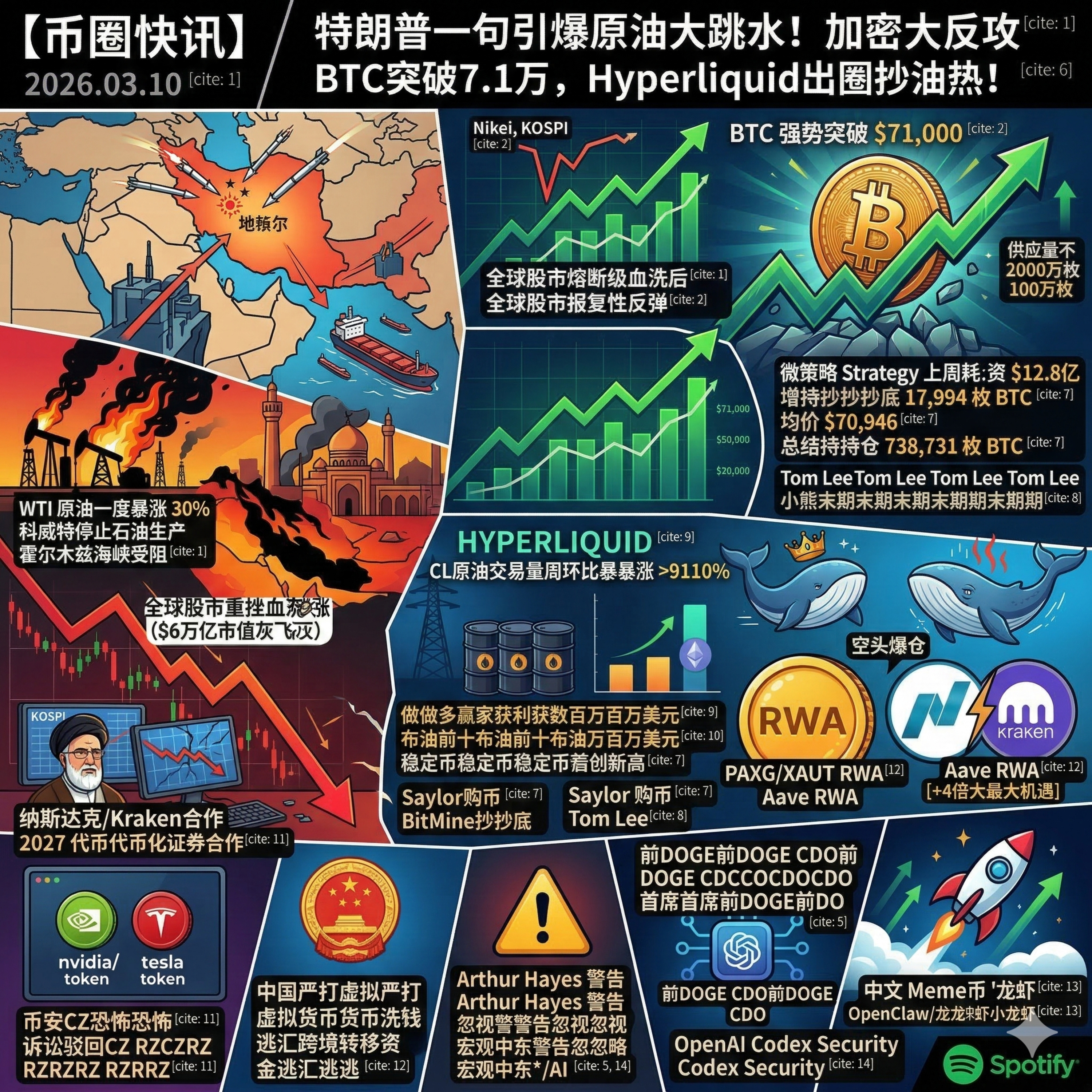 原油暴跌40%带飞全球股市！BTC强势突破7.1万，Hyperliquid成全球“炒油”主场，官方紧急警告OpenClaw投毒风险 episode artwork