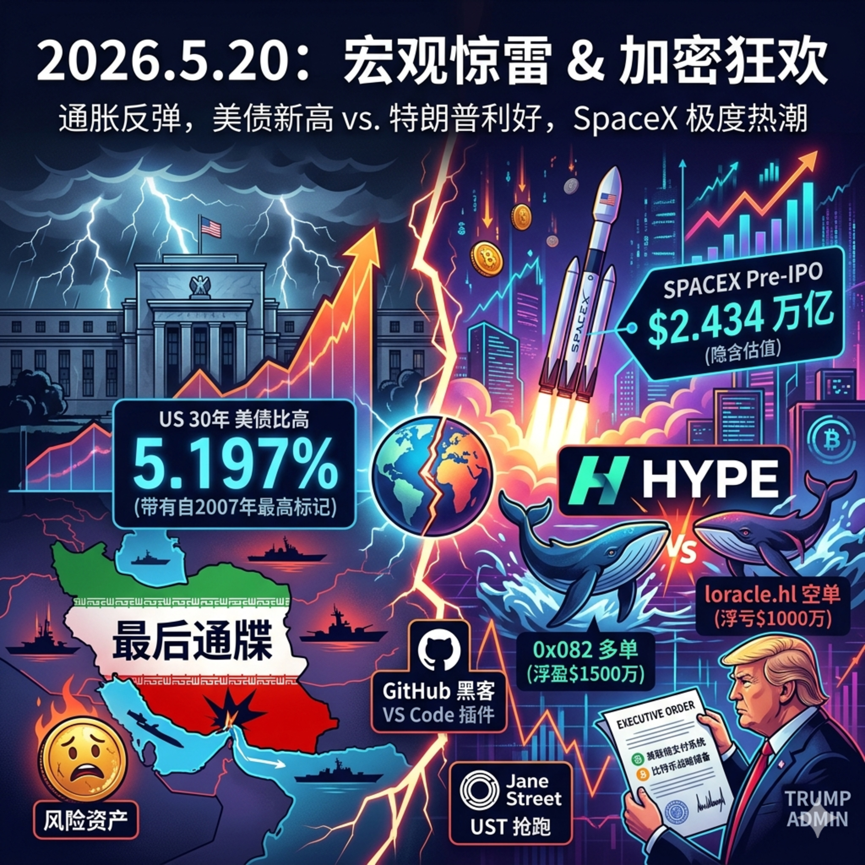 美债收益率创07年新高！特朗普签加密行政令，SpaceX链上估值爆炒破2.4万亿，HYPE多空巨鲸一亿美元生死战，GitHub遭黑客窃取3800个内部代码库 episode artwork