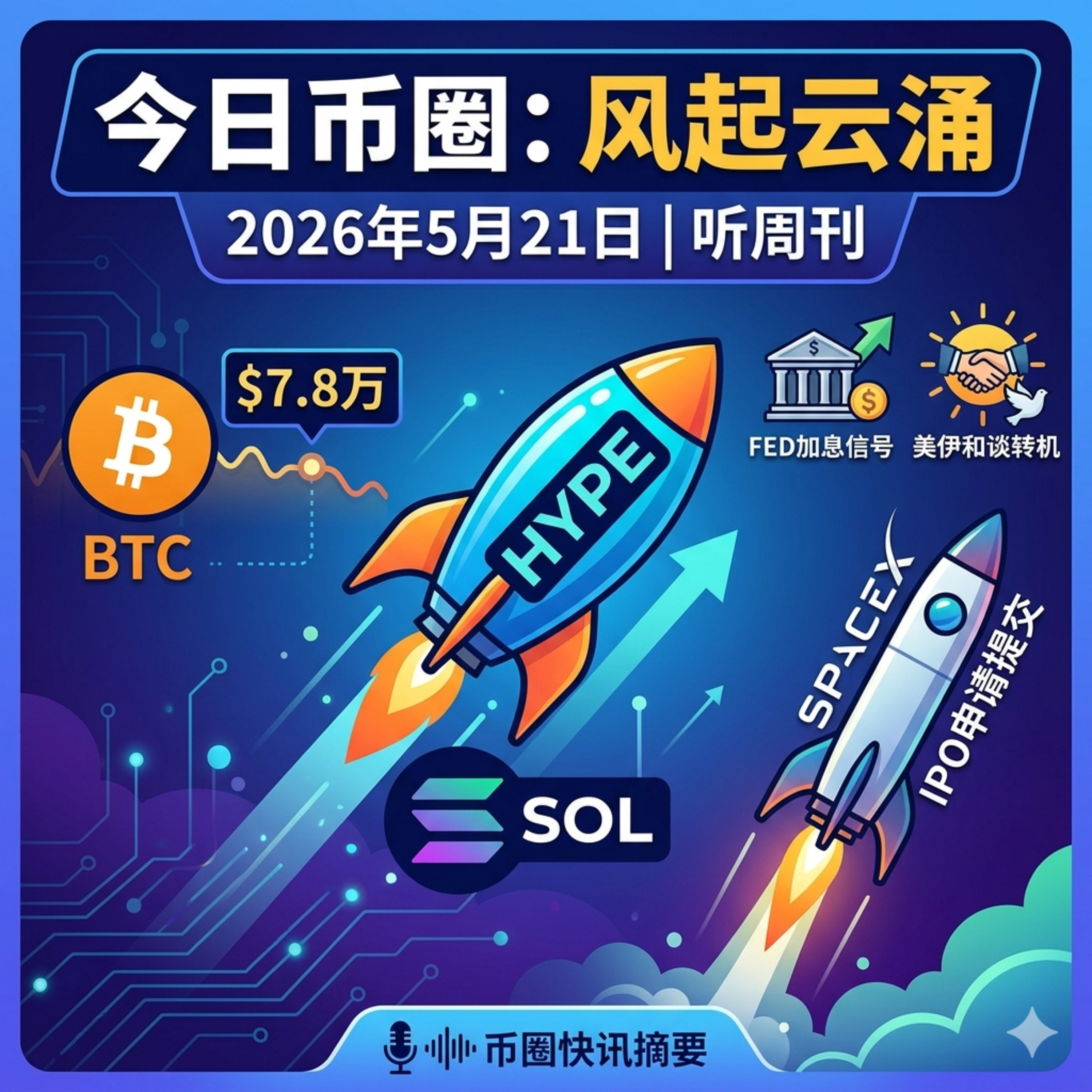 美伊谈判迎转机原油暴跌！美联储再现加息讨论，SpaceX冲刺IPO持仓BTC曝光，HYPE狂飙市值超越Solana上演多空亿元厮杀，Bankless联创清仓以太坊 episode artwork