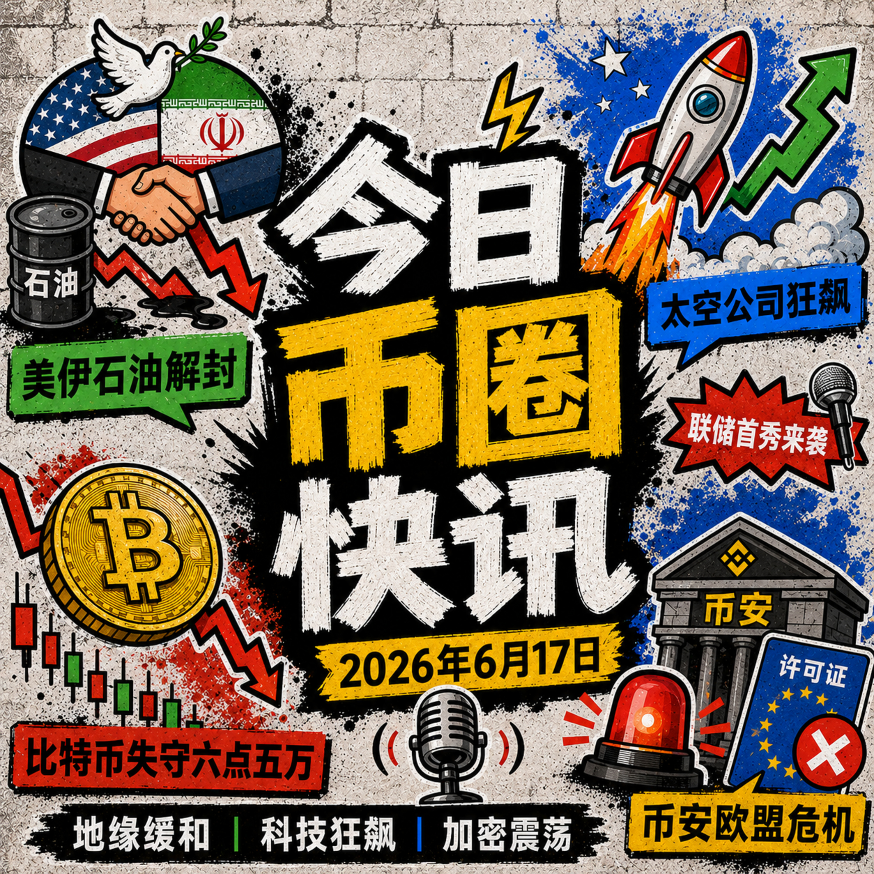 SpaceX市值超越微软马斯克身家敌大饼！美伊14点备忘录解禁石油，原油暴跌绞杀做多巨鲸，FBI挫败白宫恐袭，沃什美联储首秀或废除点阵图，币安恐失欧盟牌照 episode artwork