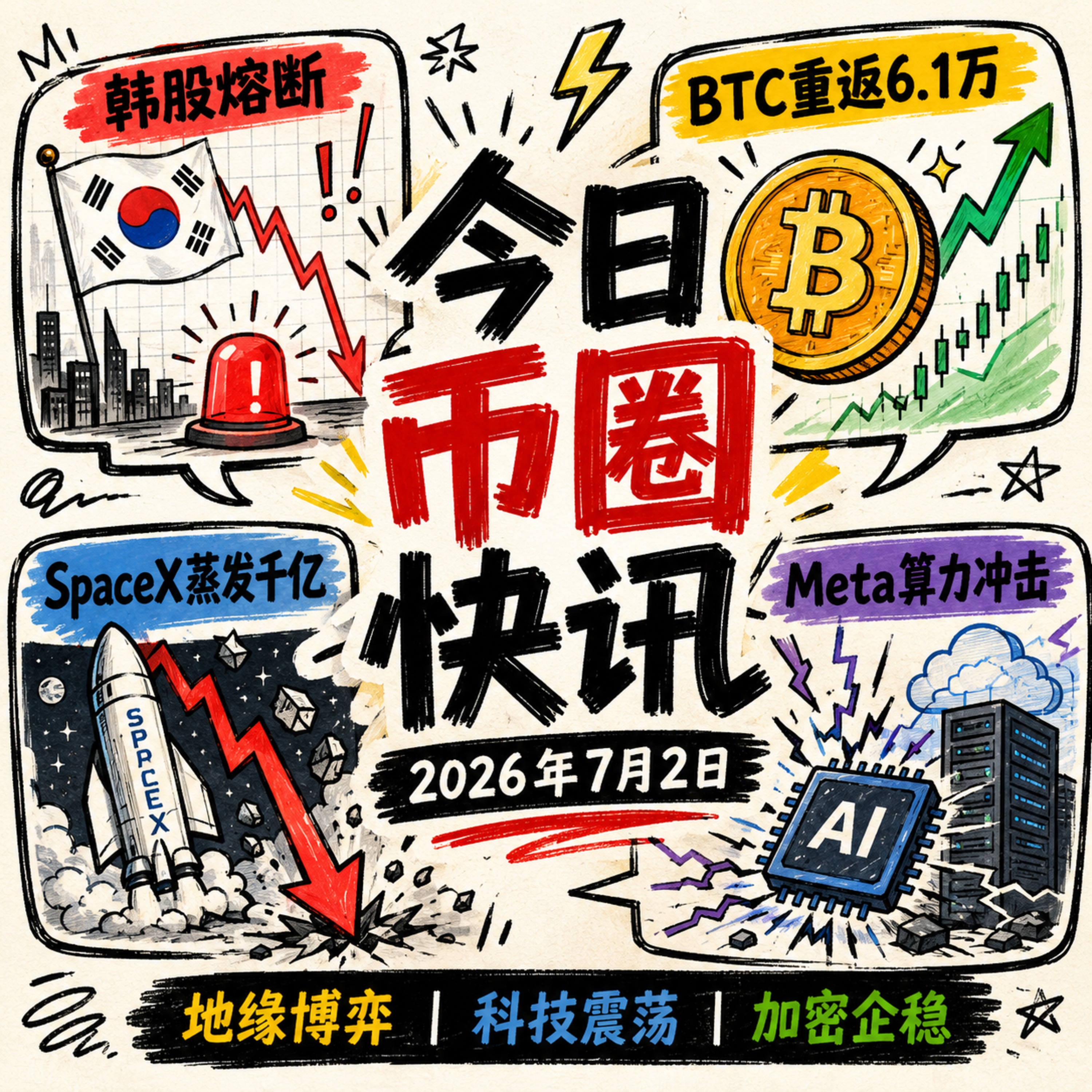 Meta卖算力引发韩股暴跌熔断！SpaceX单日蒸发1100亿，美联储沃什拒给指引，BTC逆势重返6.1万散户抄底，OpenAI拟向美政府出让5%股份，Robinhood链主网上线 episode artwork