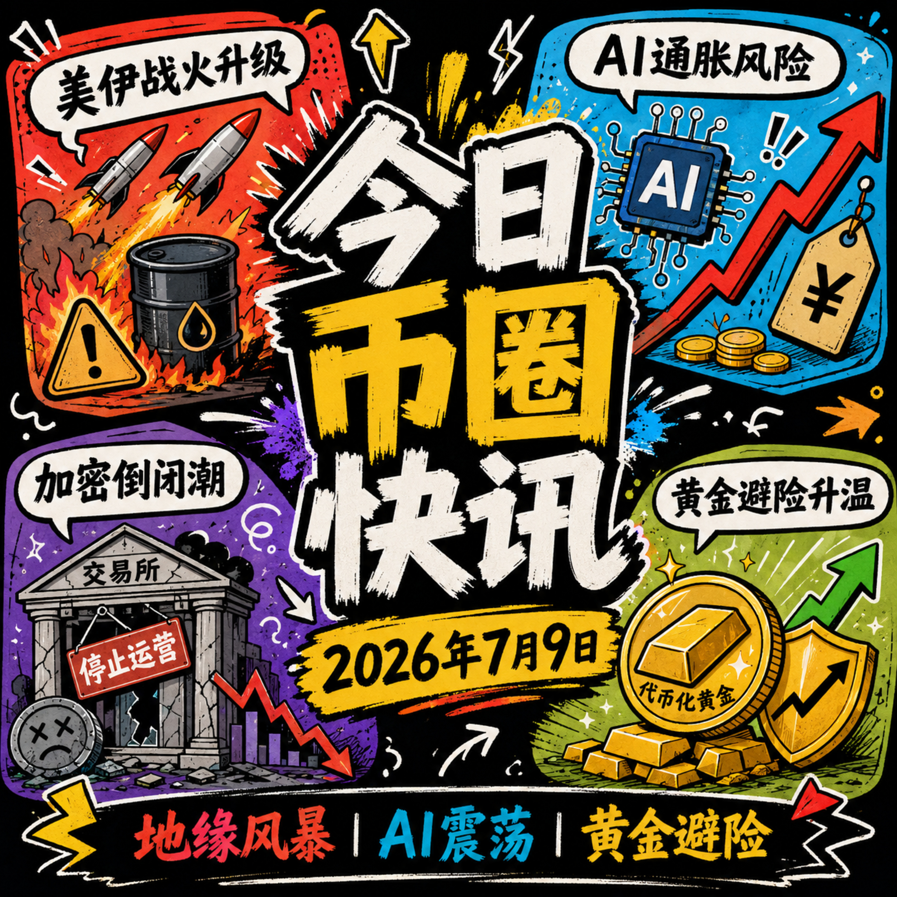 美伊全面开战海峡停摆！美联储首提AI通胀风险，中芯市值反超茅台，链上巨鲸千万美元狂买海力士，AscendEX等加密项目迎倒闭潮，BTC收复6.3万 episode artwork