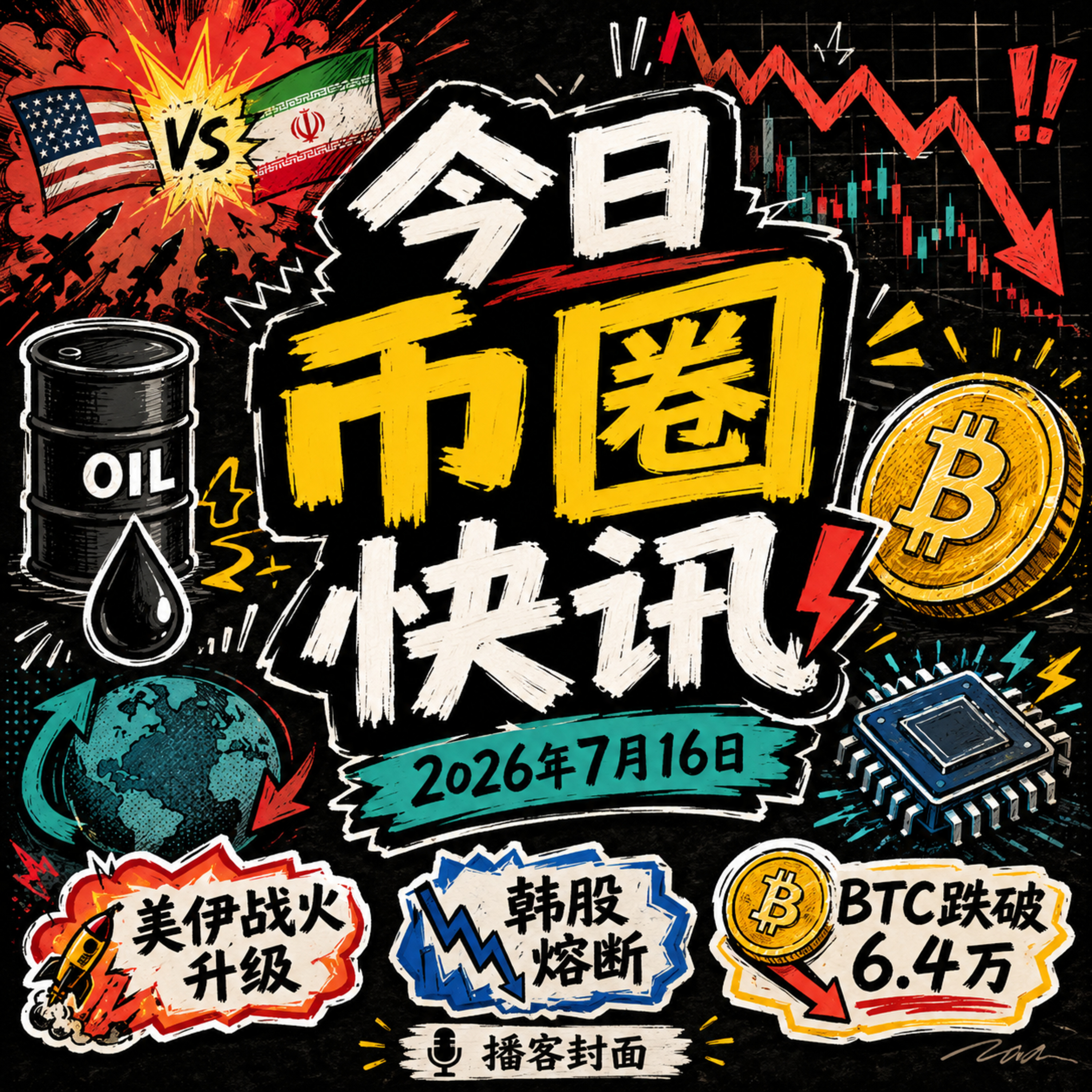 伊朗密令胡塞封锁曼德海峡！韩股惨烈熔断32万散户爆仓，SpaceX破发空头狂赚40亿，链上疯炒长鑫科技估值达3.3万亿，Ostium遭黑客洗劫2400万 episode artwork
