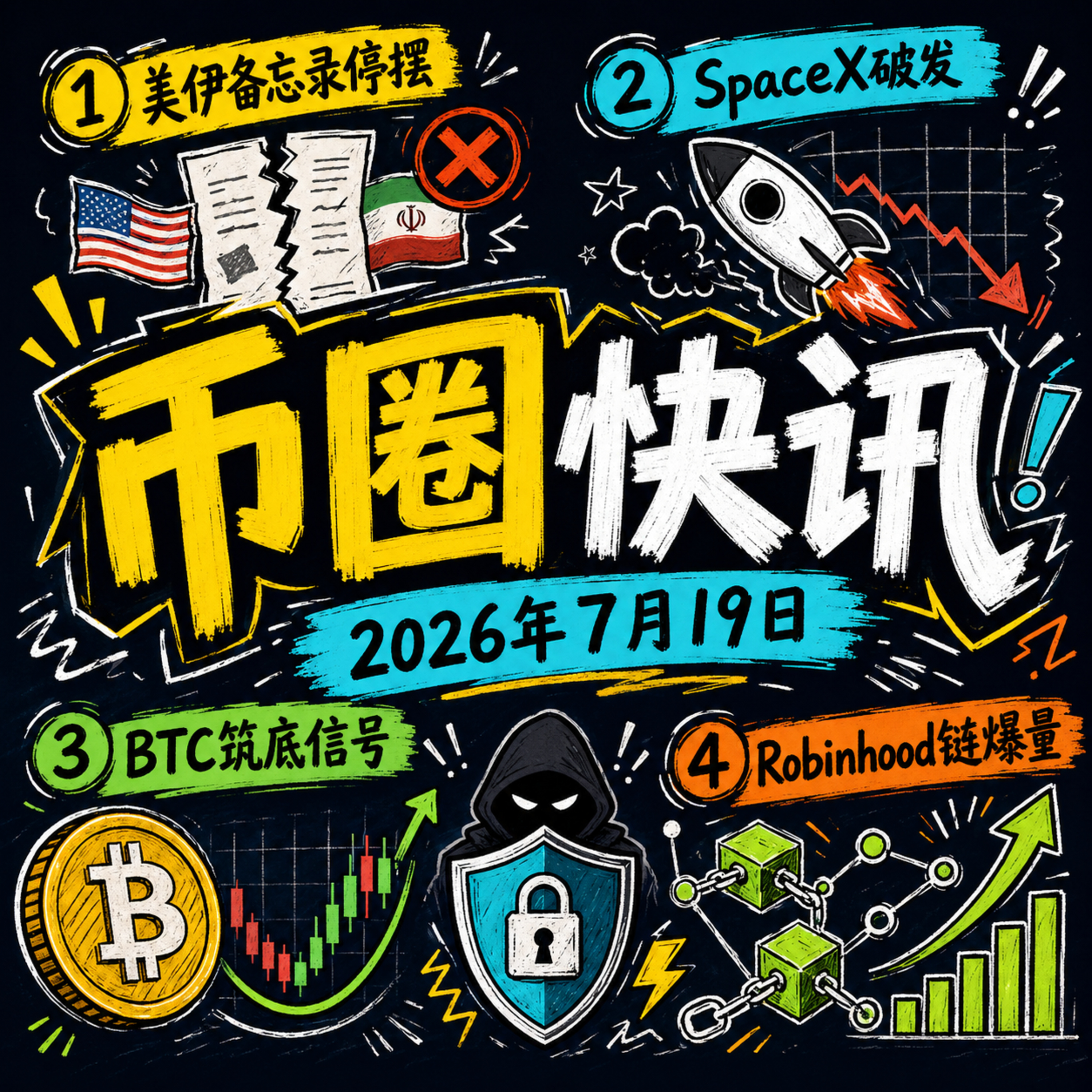 SpaceX破发木头姐抄底！朝鲜黑客潜伏MetaMask，BTC显现筑底信号空头翻多，Robinhood链交易额飙升全网第四，科技股遭百亿血洗，美伊备忘录停摆 episode artwork