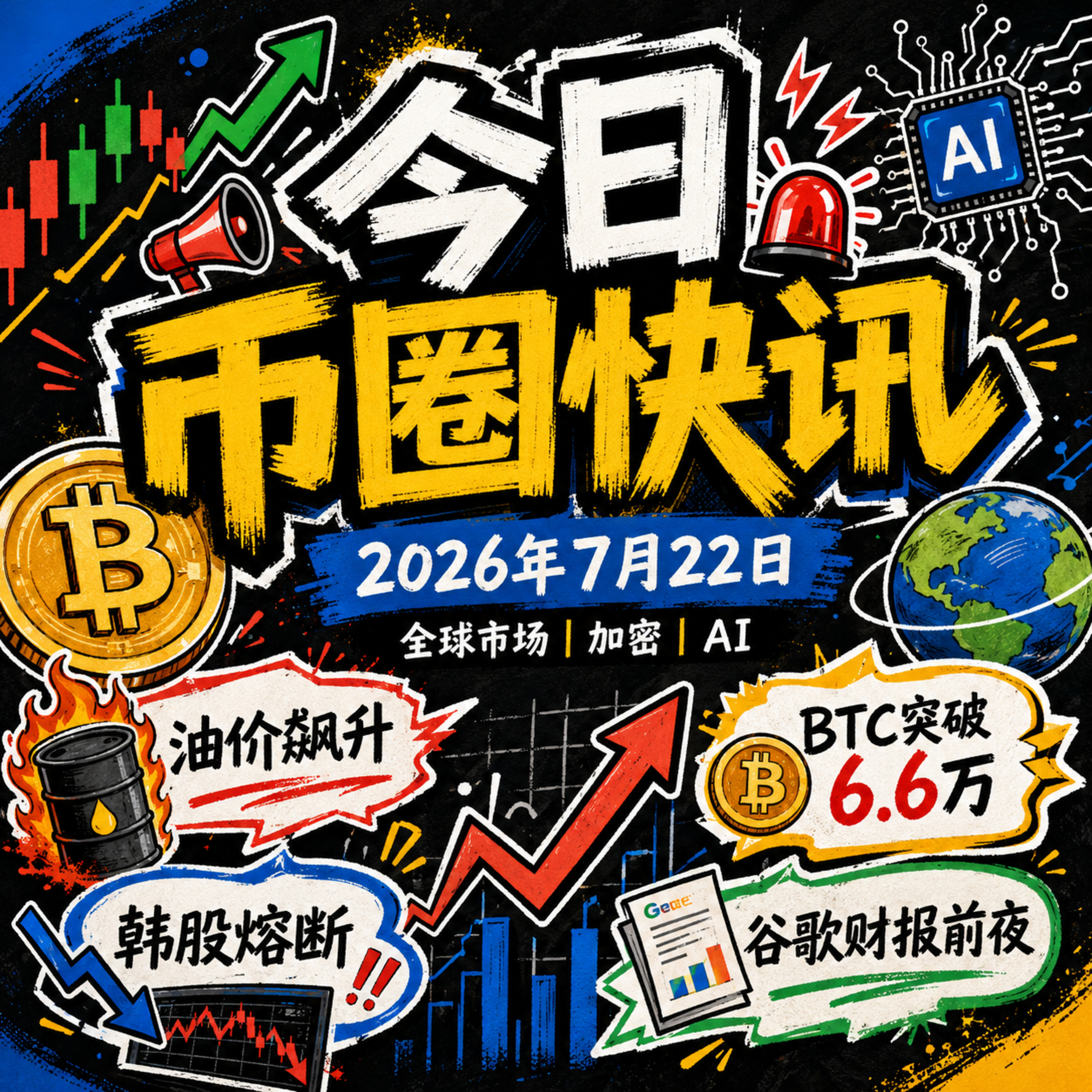 美军连炸伊朗11夜油价飙涨！韩股向上熔断，谷歌面临AI开支预警，BTC突破6.6万迎六连阳，巨鲸链上爆炒纳指芯片，TG将内置原生钱包 episode artwork