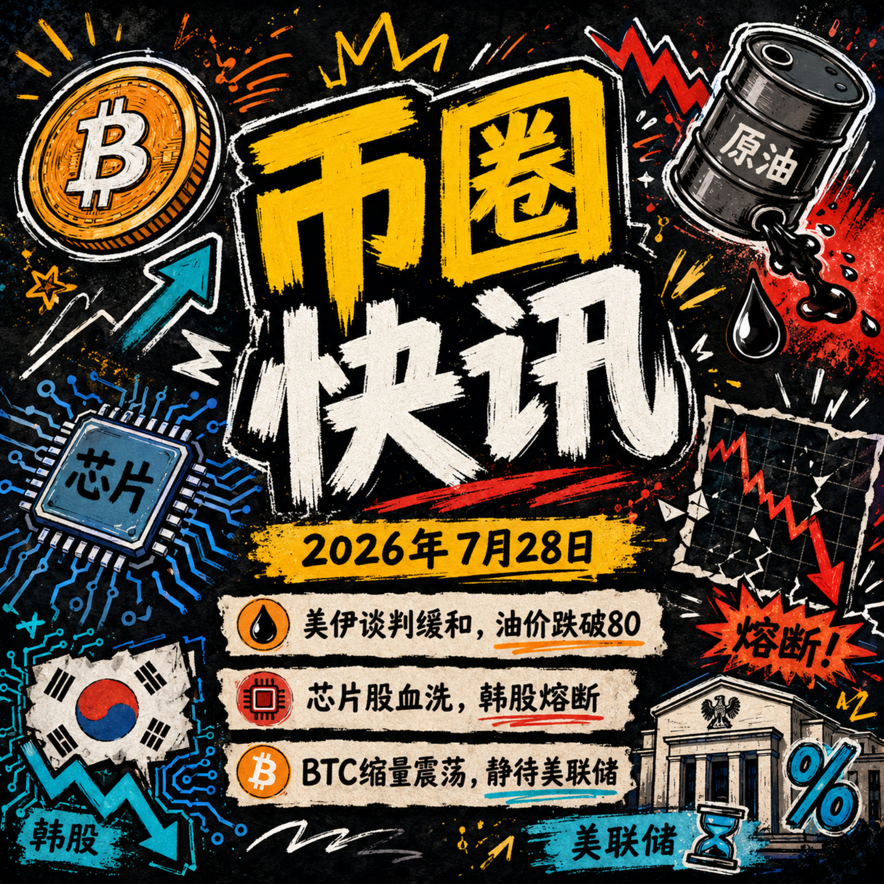 美伊“良好谈判”油价跌破80！中国DUV量产叠加AI债务恐慌血洗全球芯片股，韩股暴跌熔断，海力士链上闪崩爆仓，BTC筹码高度集中静待美联储 episode artwork